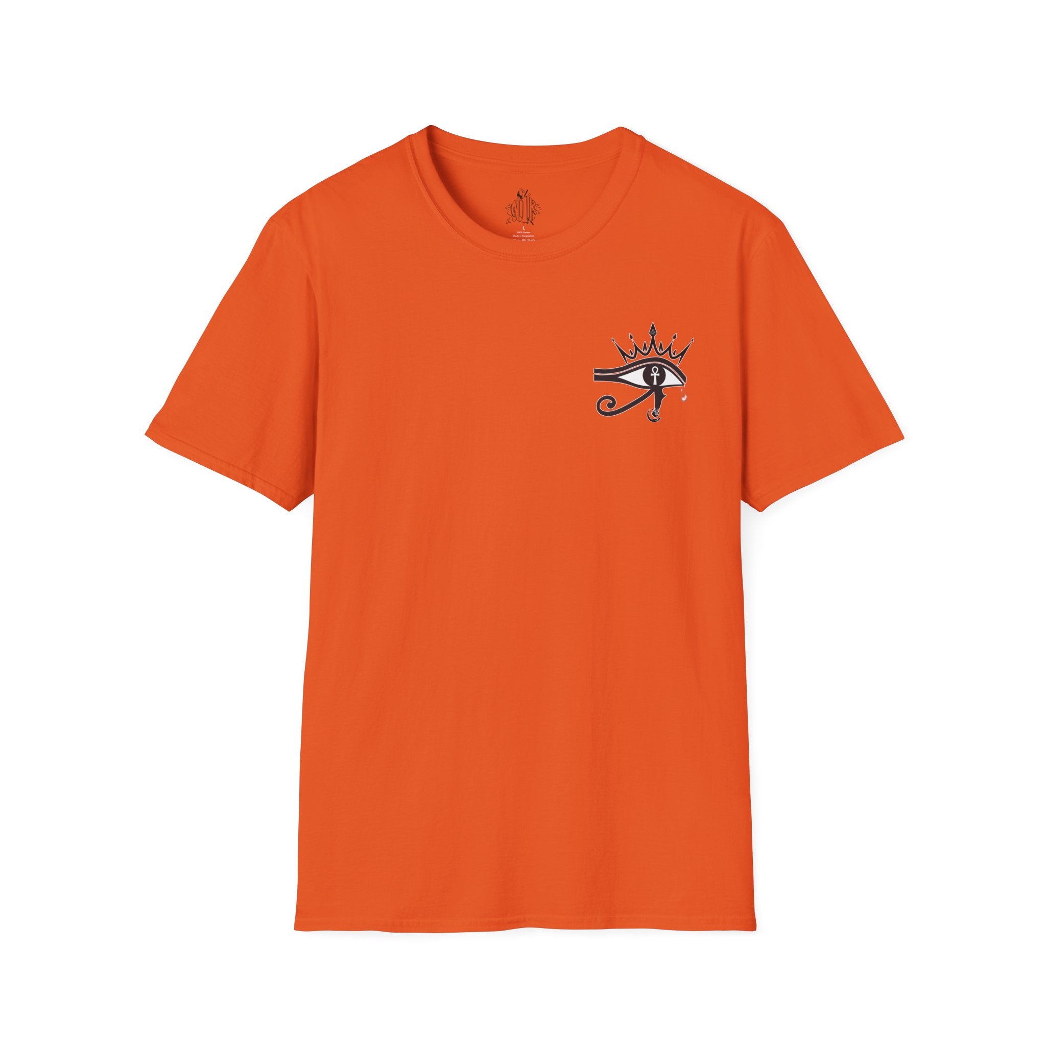 Eye of Horus Chest Logo Empress Tee — Minimal Egyptian Symbol T-Shirt