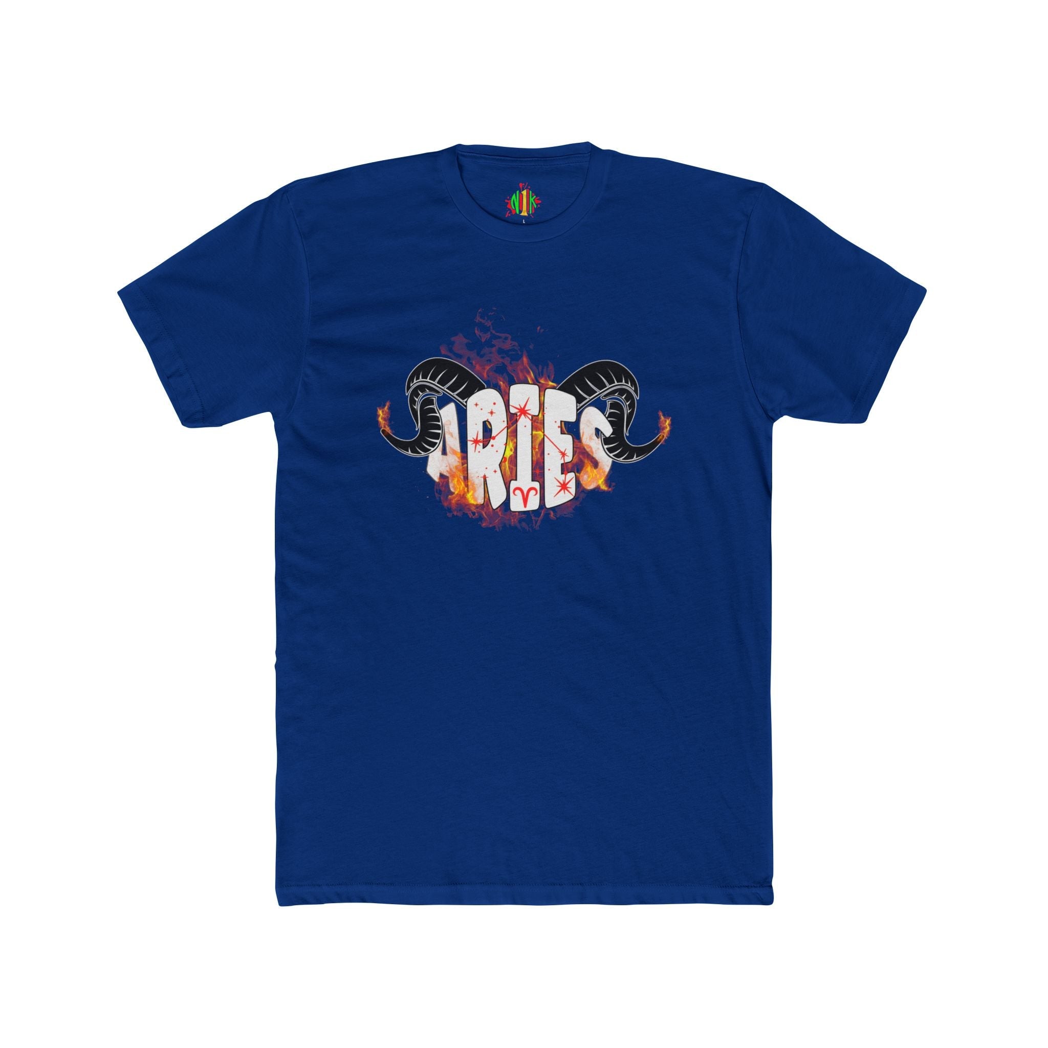 Aries on Fire unisex cotton crew tee with premium fitted design and soft lightweight fabric