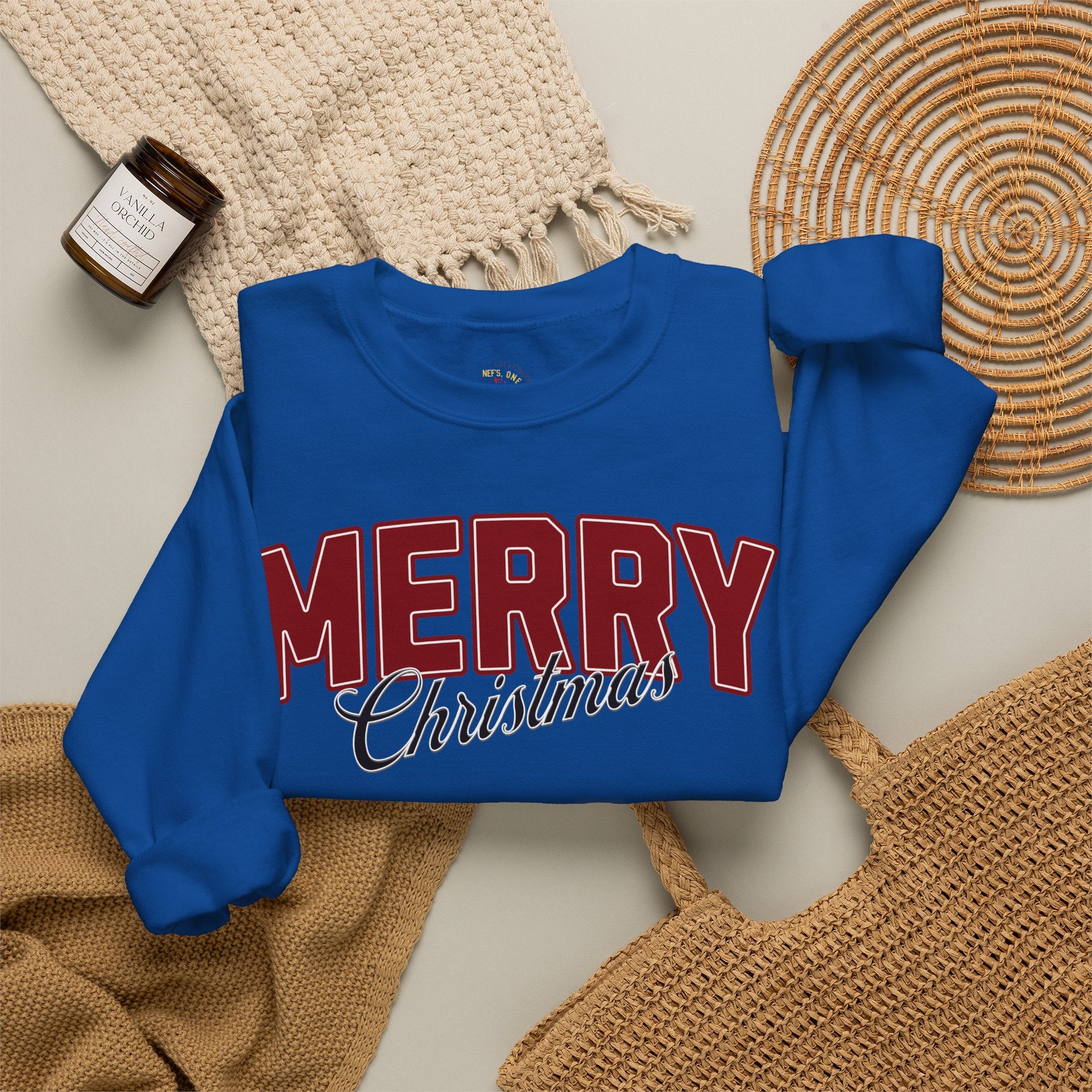 Merry Christmas Personalized Family Name Sweatshirt