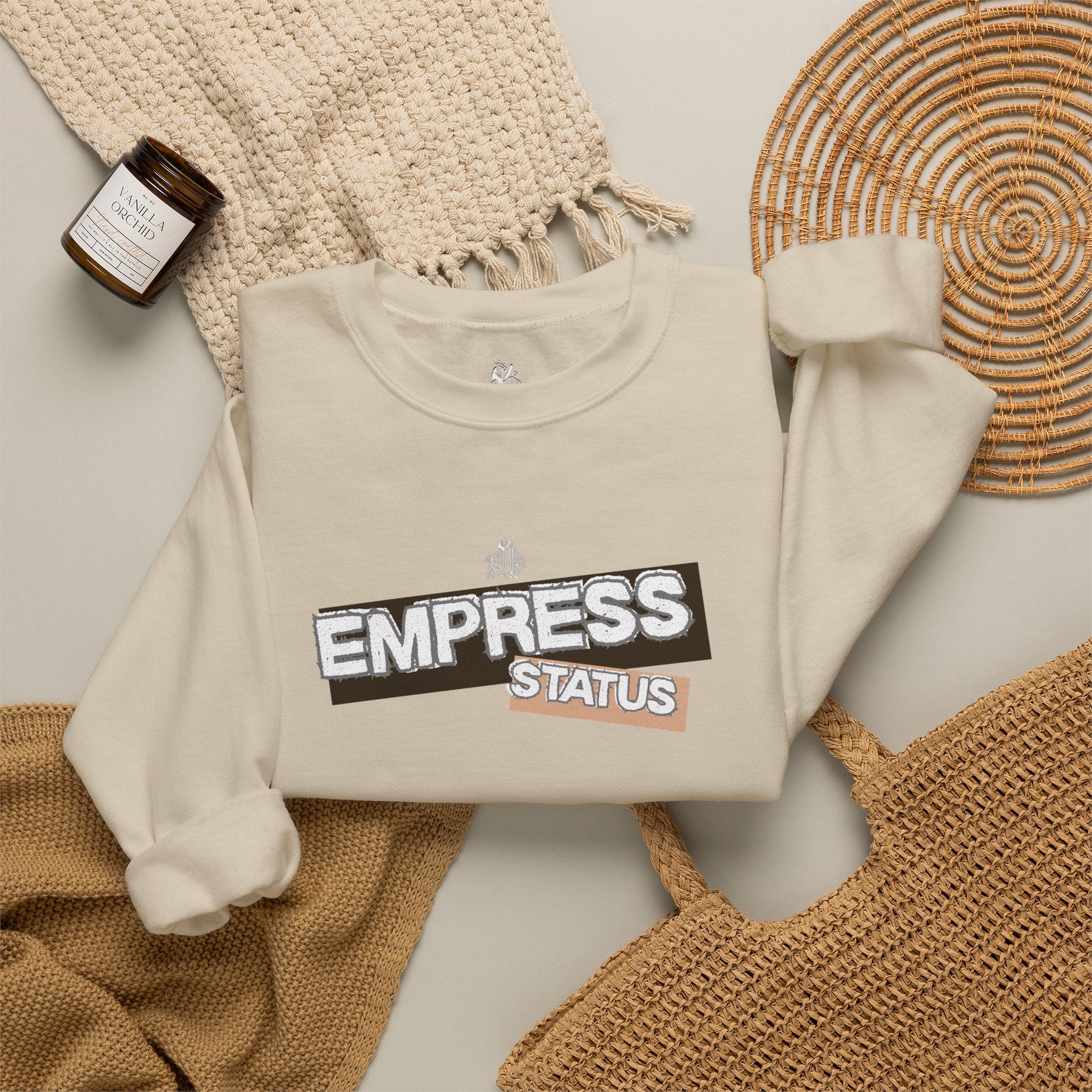 Empress Status Graphic Sweatshirt — Bold Feminine Statement Sweatshirt