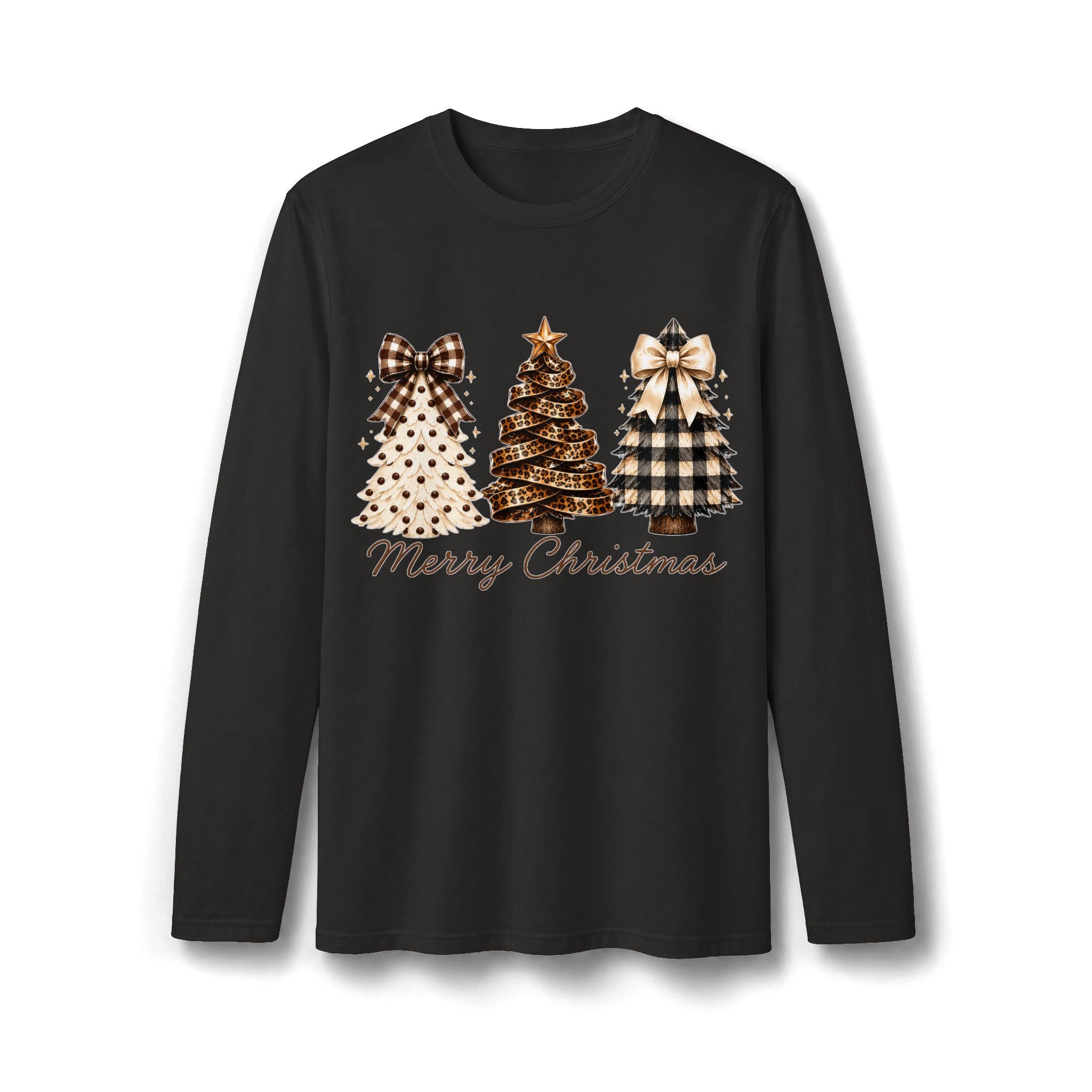 Merry Christmas Gingerbread Christmas Tree Long Sleeve T-Shirt
