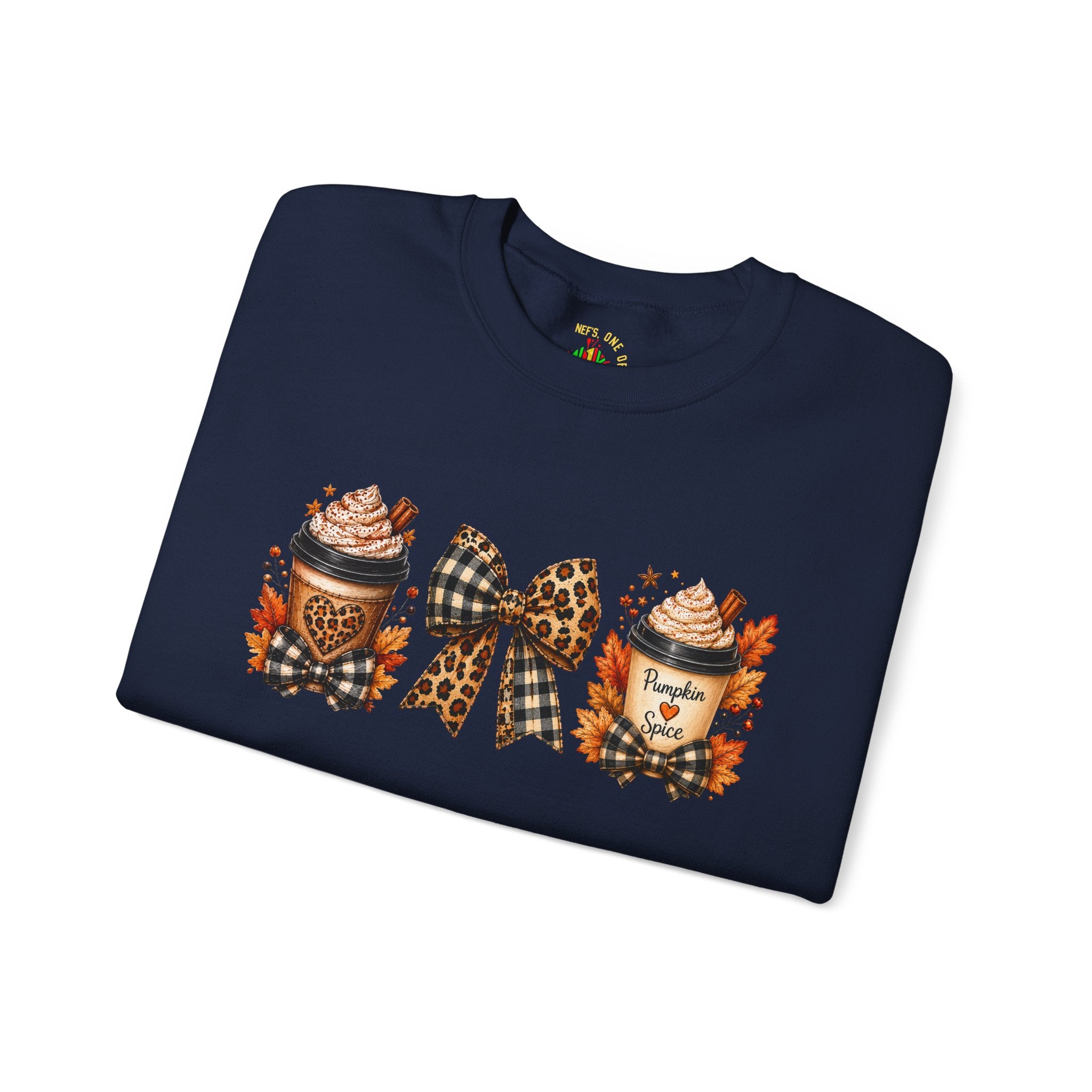 Festive Leopard Bow Christmas Crewneck Sweatshirt