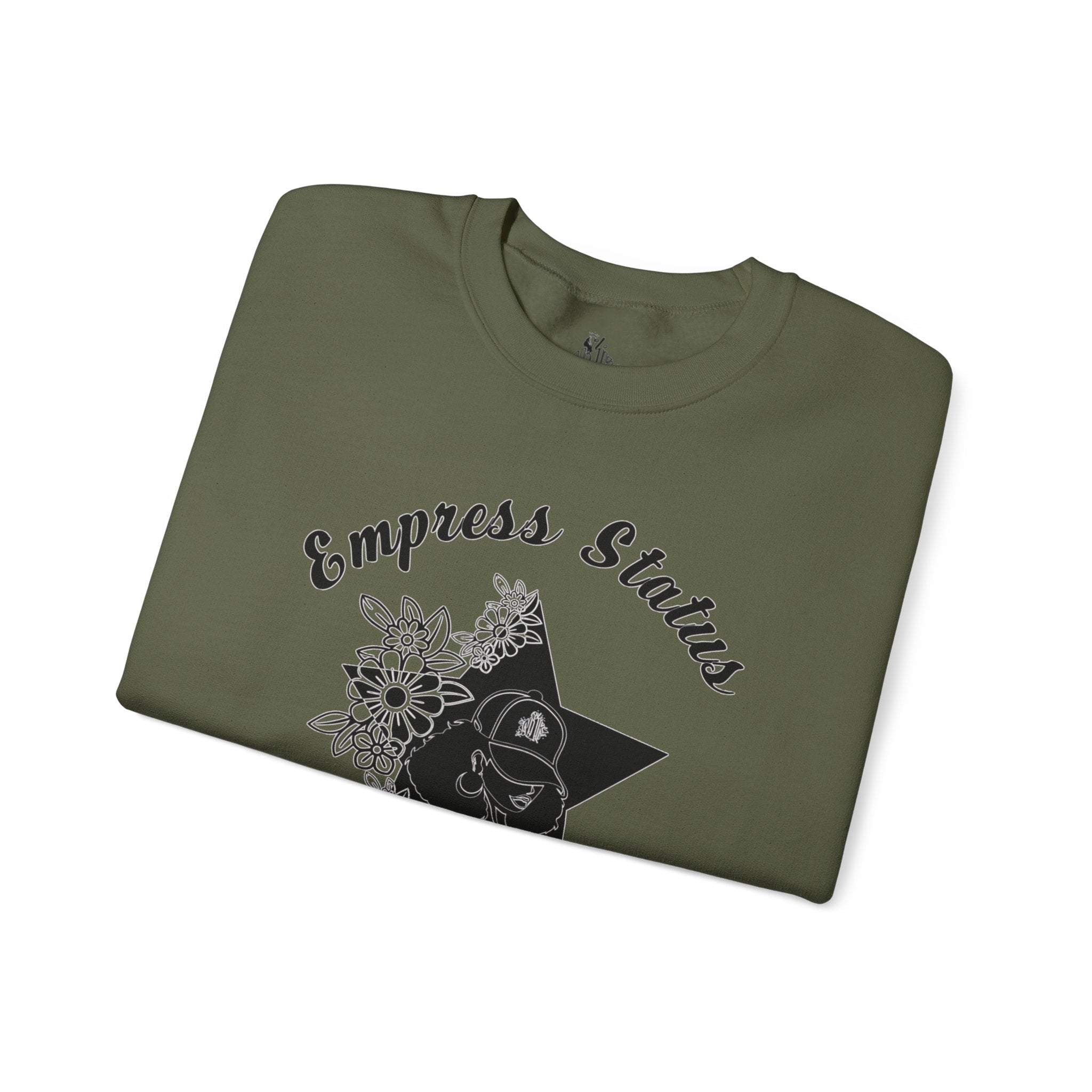 Empress Black Girl Floral Status Unisex Sweatshirt