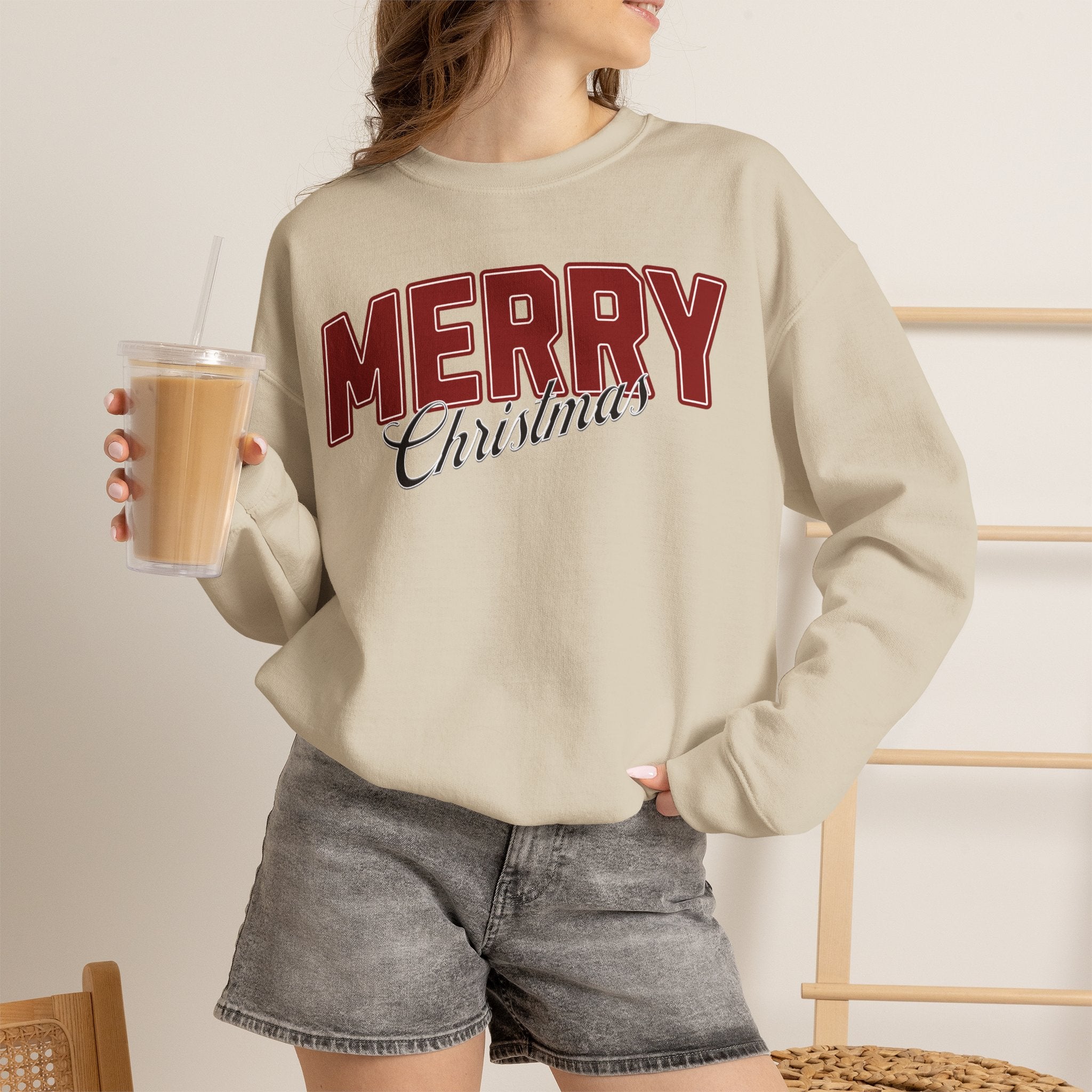 Merry Christmas Personalized Family Name Sweatshirt