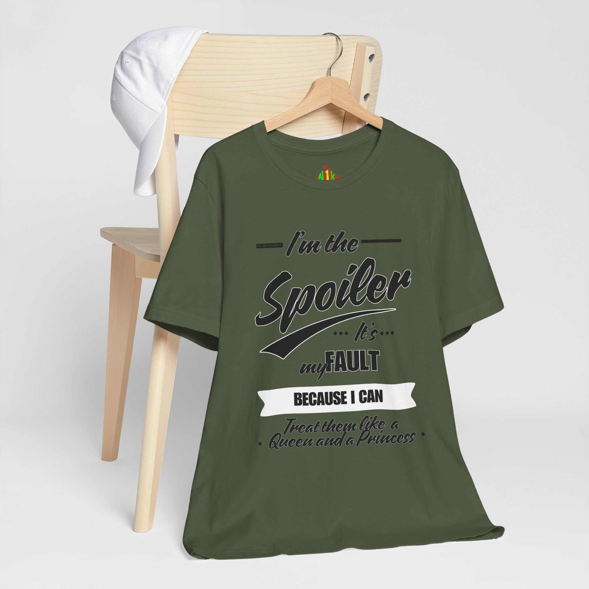 He's the Spoiler Unisex Jersey Tee - Express love for his Queen and PrT-ShirtHe’s the Spoiler Unisex Jersey Tee