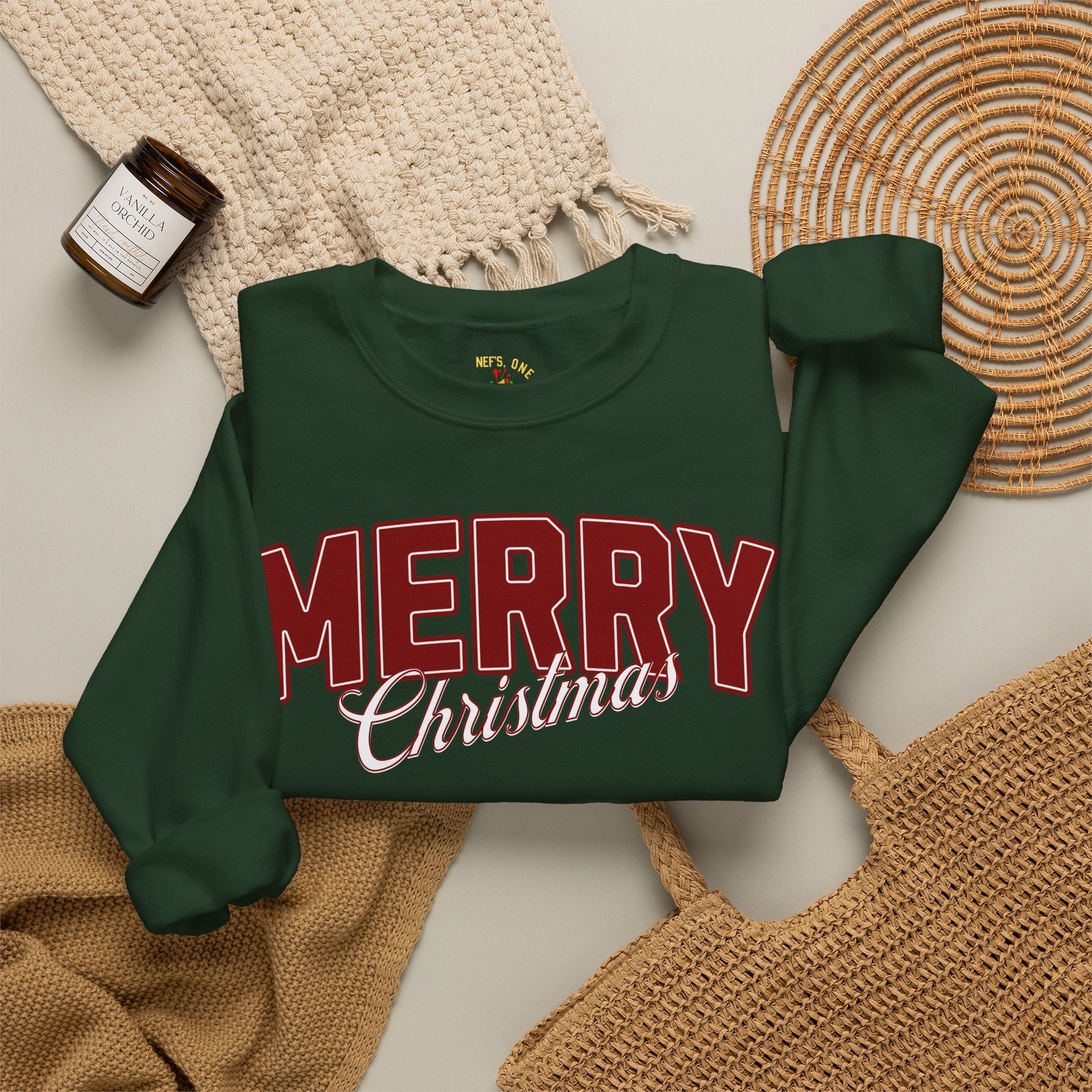 Merry Christmas Holiday Crewneck Sweatshirt