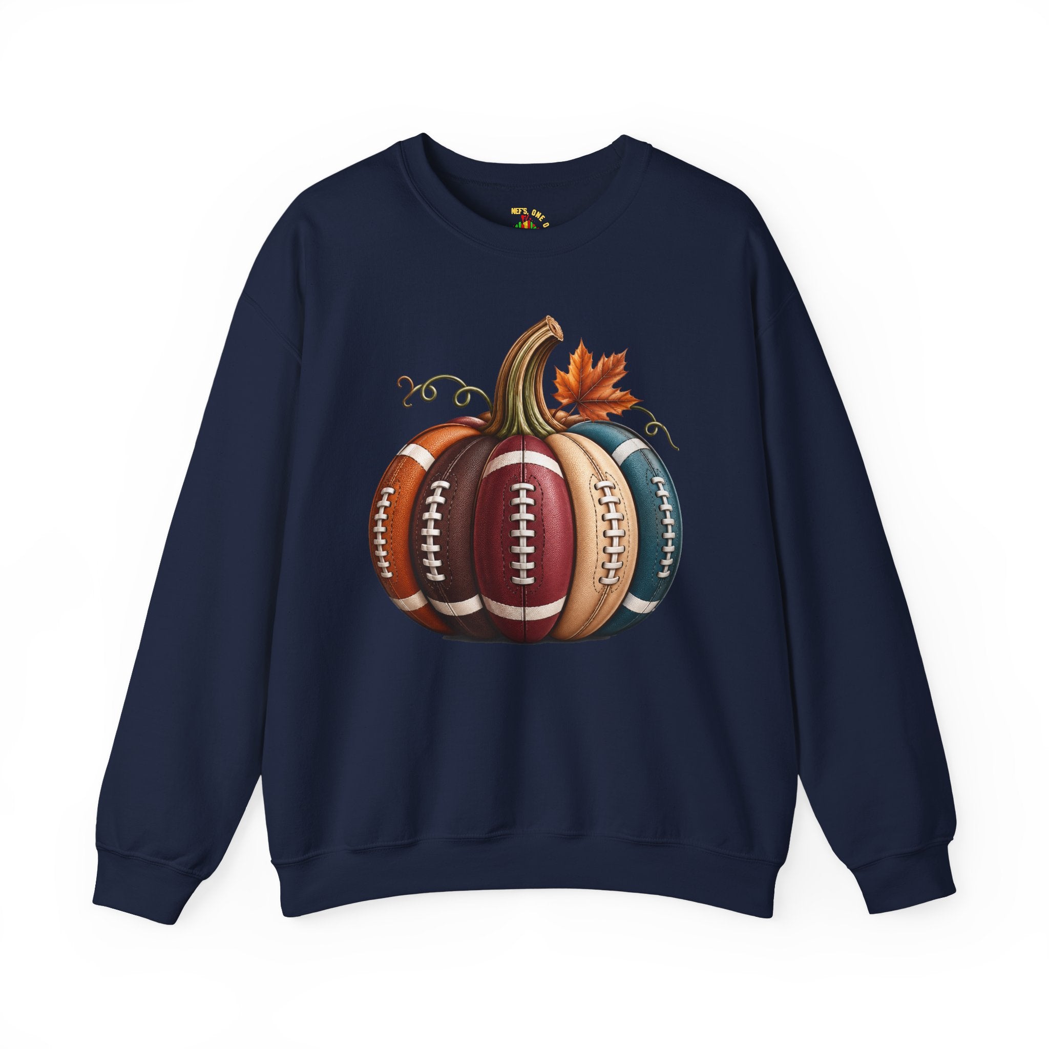 Fall Football Pumpkin Crewneck Sweatshirt