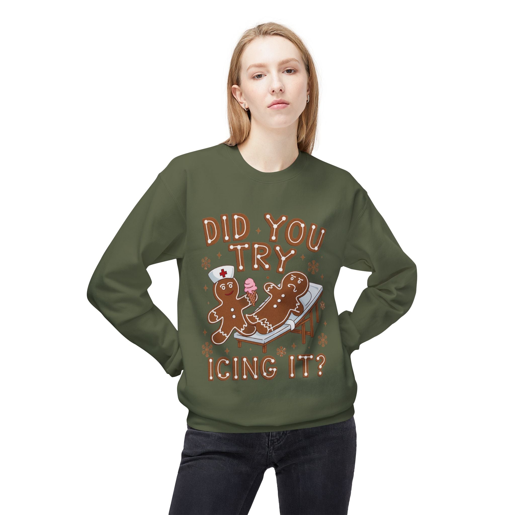 Did You Try Icing It? Gingerbread Holiday Sweatshirt