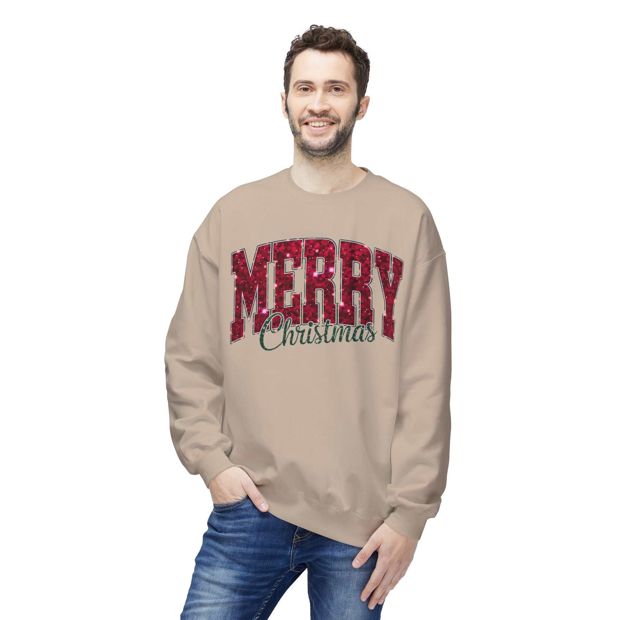 Merry Christmas Plaid Crewneck SweatshirtSweatshirtMerry Christmas Plaid