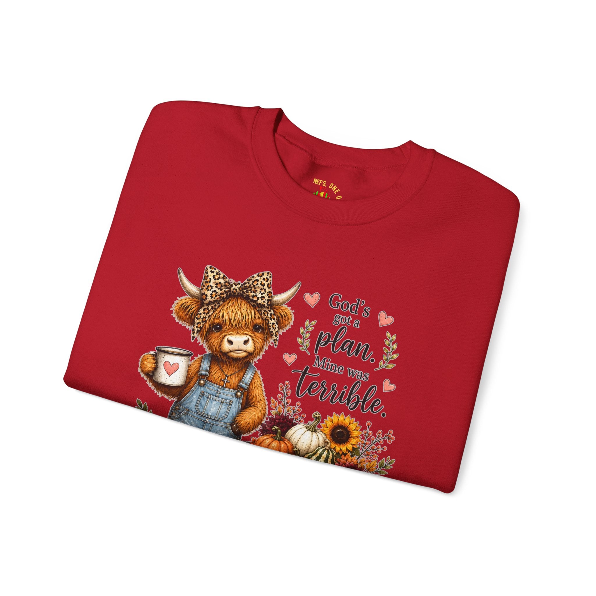 God’s Plan, Mine Was Terrible Bear Fall Crewneck Sweatshirt