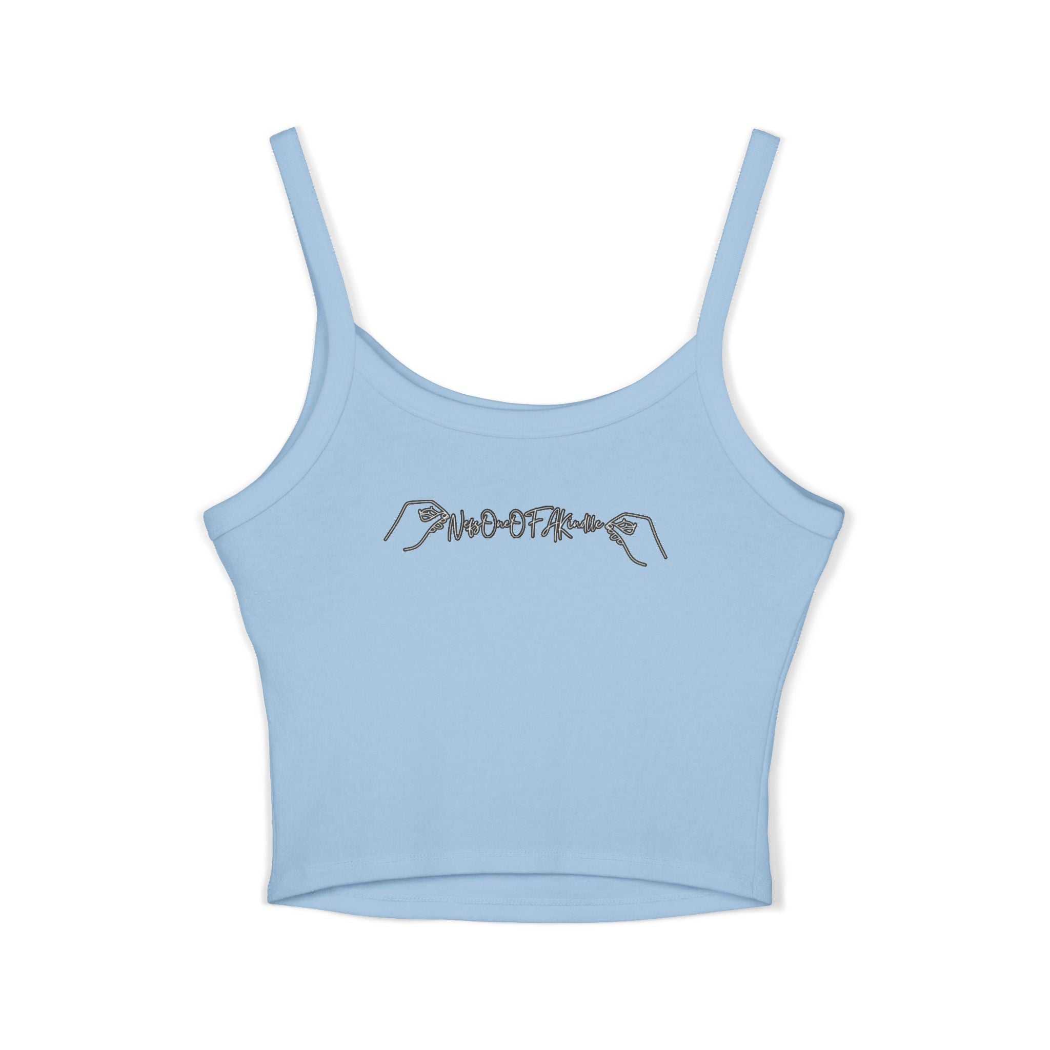 Women's Spaghetti Strap Tank Top with Leo Design, Summer Vacation Top, Zodiac Sign Apparel, Casual Wear, Gift for Astrology Lovers