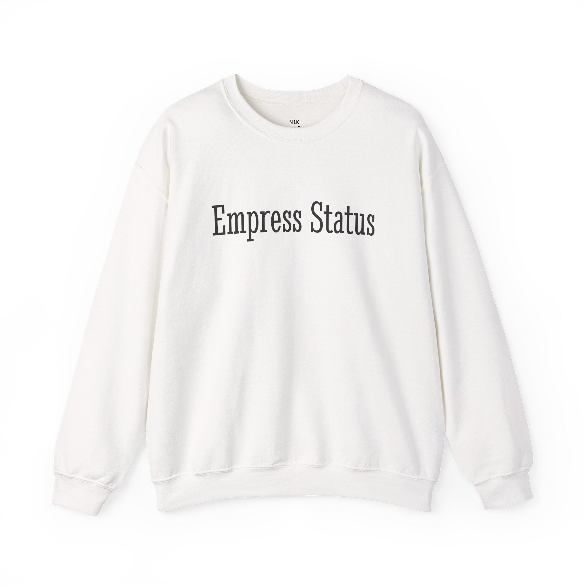 Empress Status Black Glitter Print Unisex Heavy Blend™ Crewneck Sweatshirt