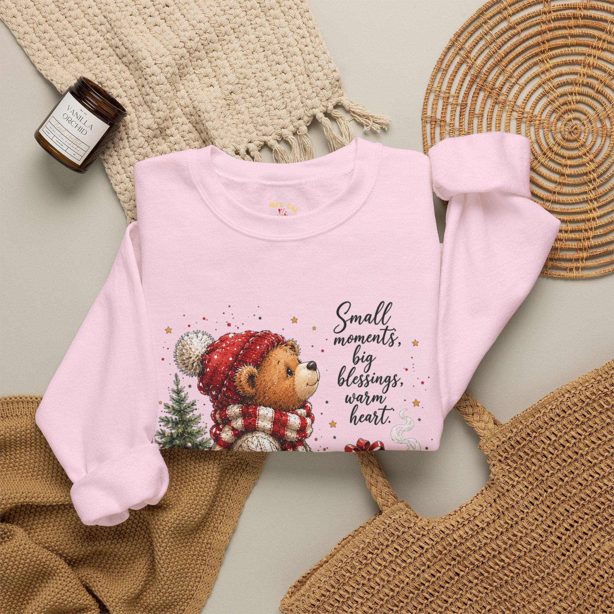 Christmas Bear Crewneck Sweatshirt – Cozy Holiday Teddy Bear Design