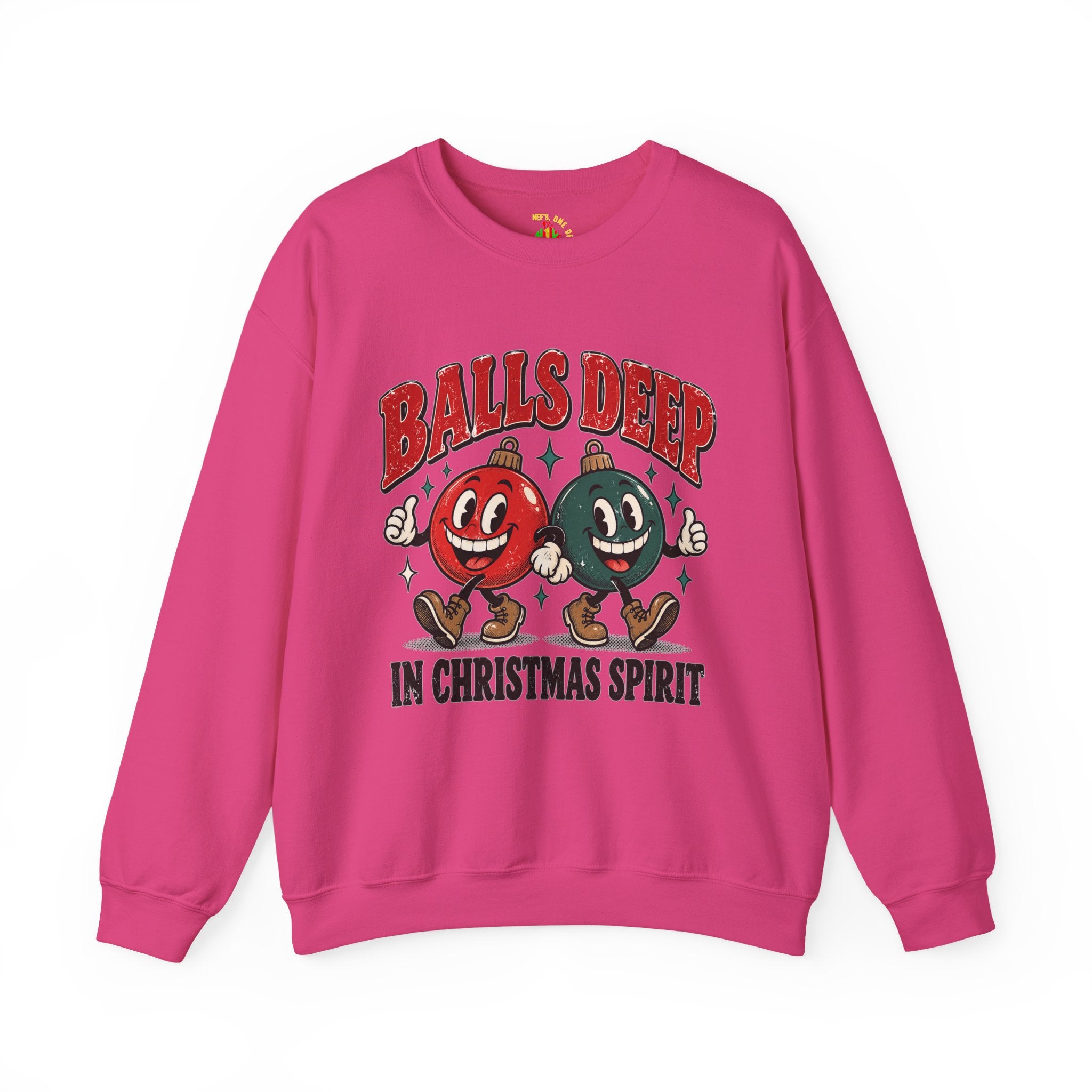 Balls Deep in Christmas Spirit Crewneck Sweatshirt