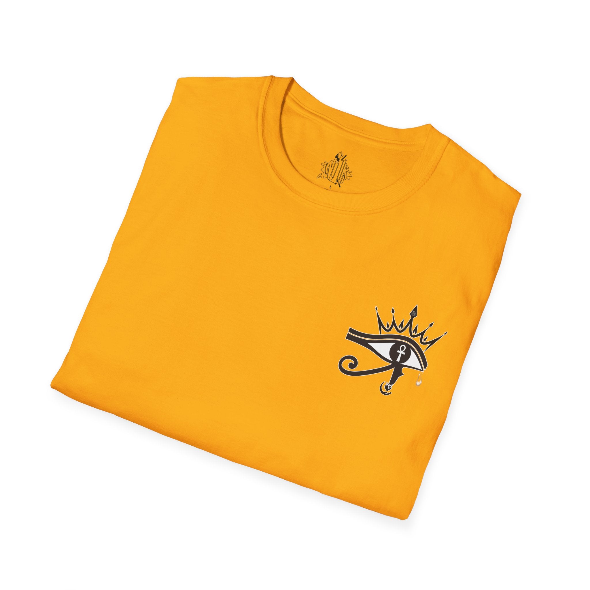 Eye of Horus Chest Logo Empress Tee — Minimal Egyptian Symbol T-Shirt