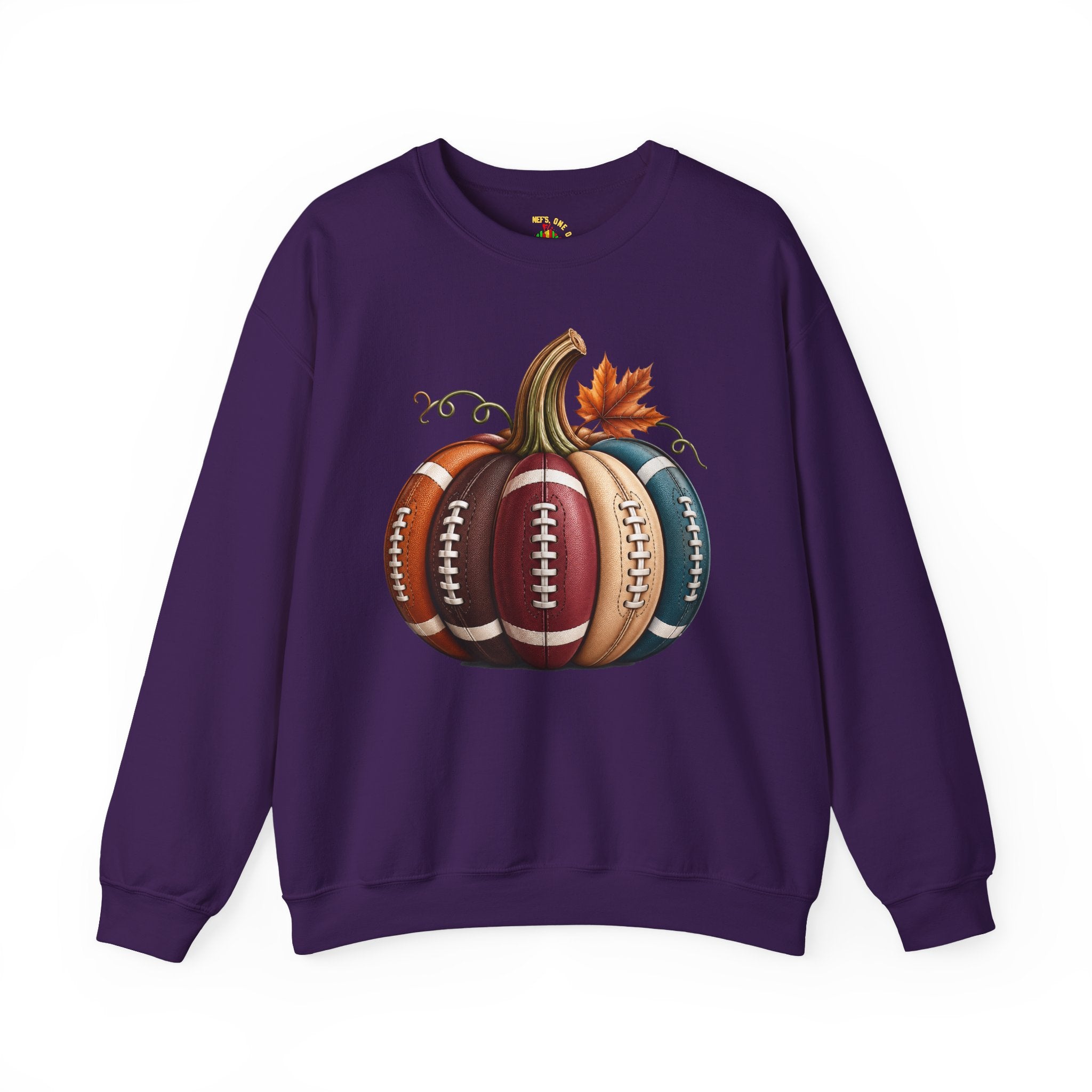 Fall Football Pumpkin Crewneck Sweatshirt