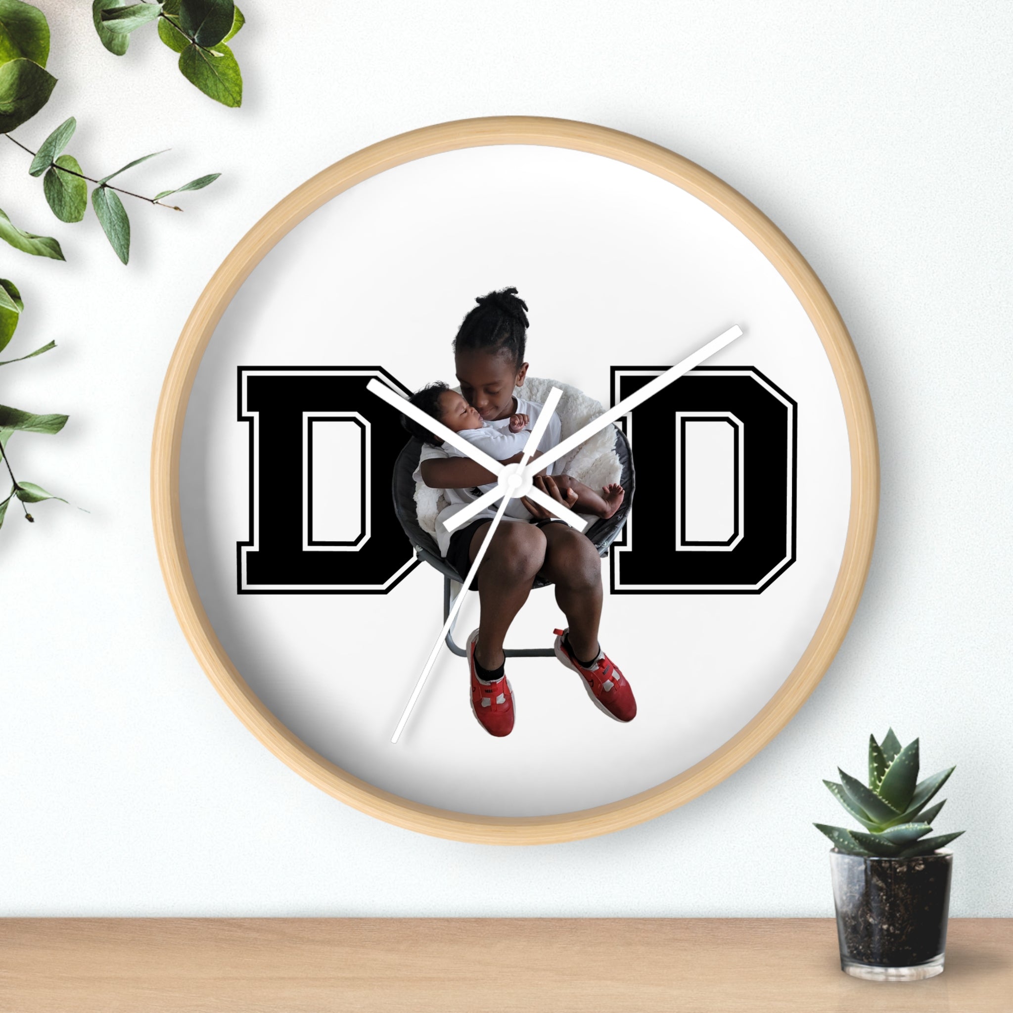 Dad Add Image - Wall Clock