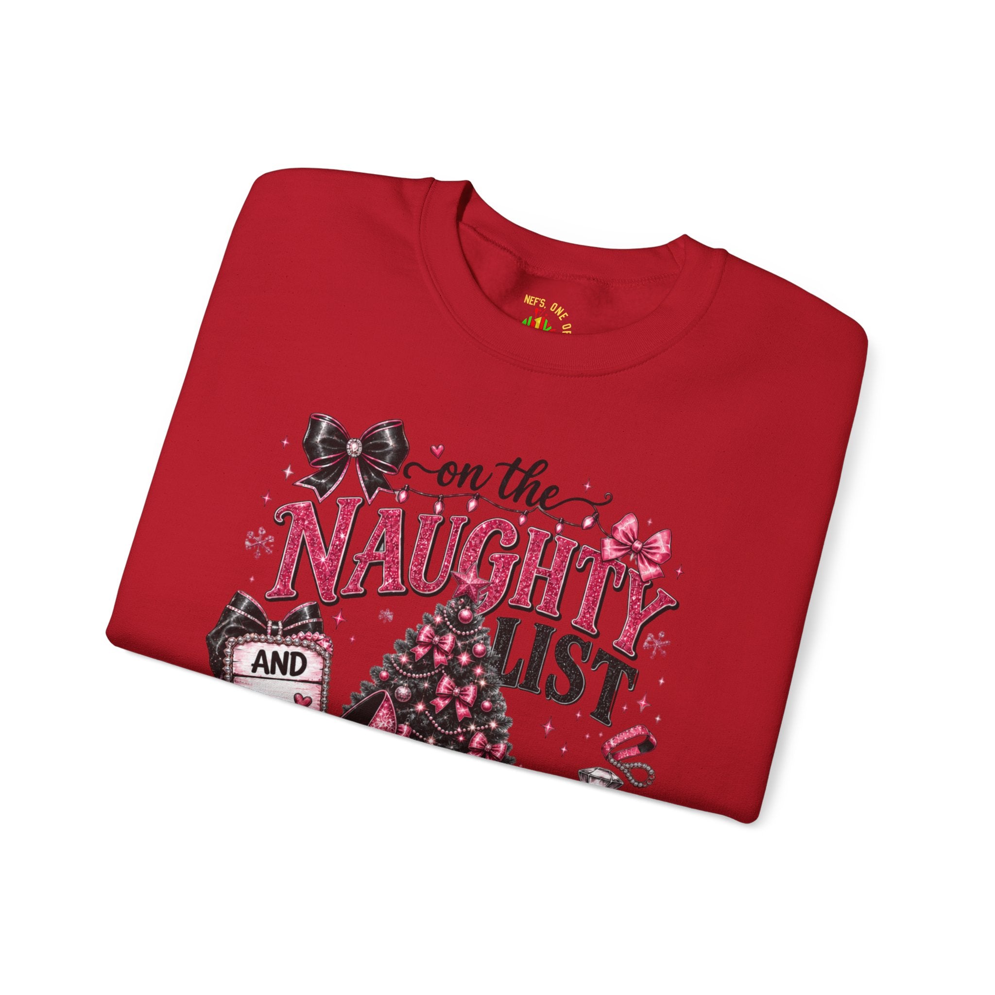 On the Naughty List Christmas Crewneck Sweatshirt