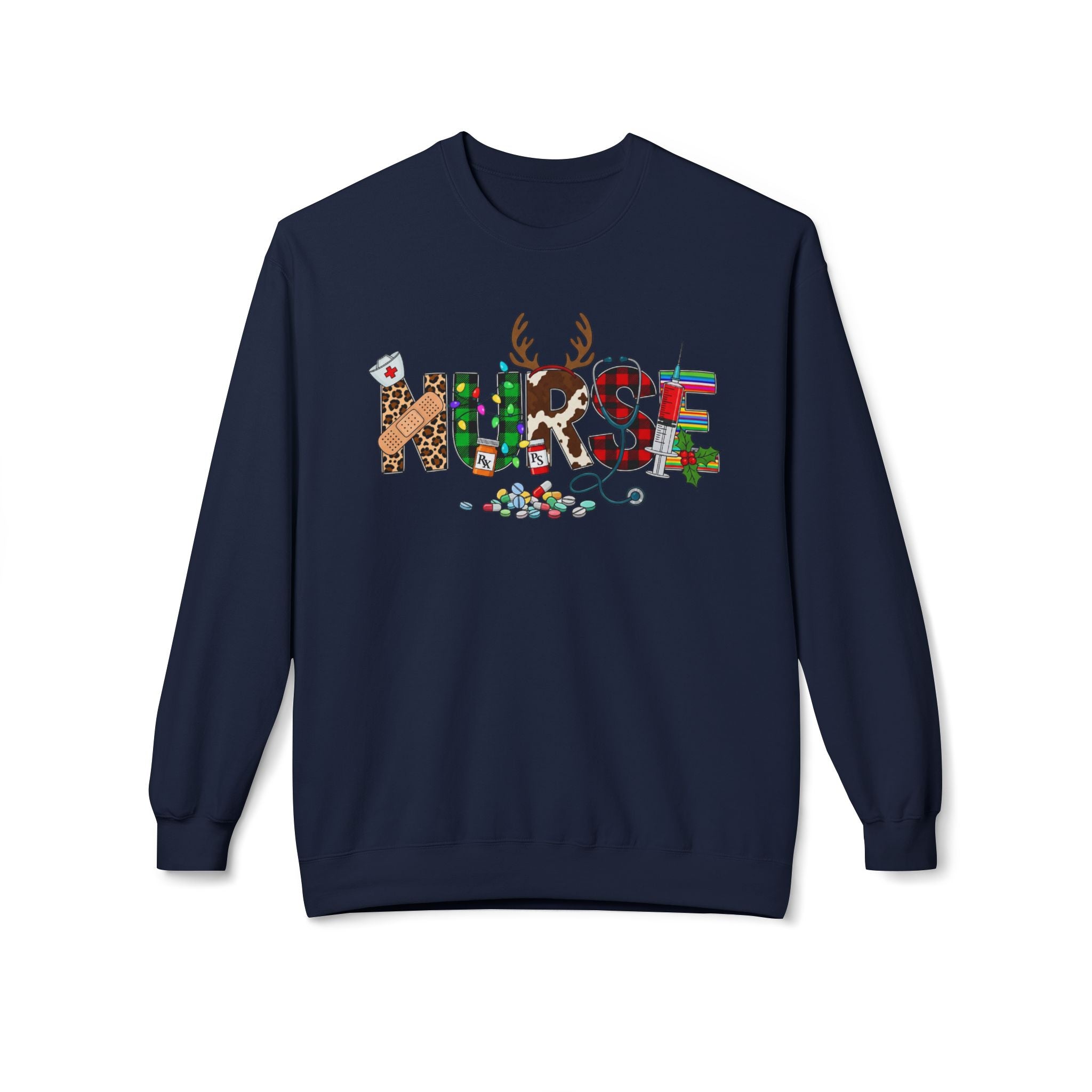Nurse Christmas Crewneck Sweatshirt – Festive Medical Holiday Gift