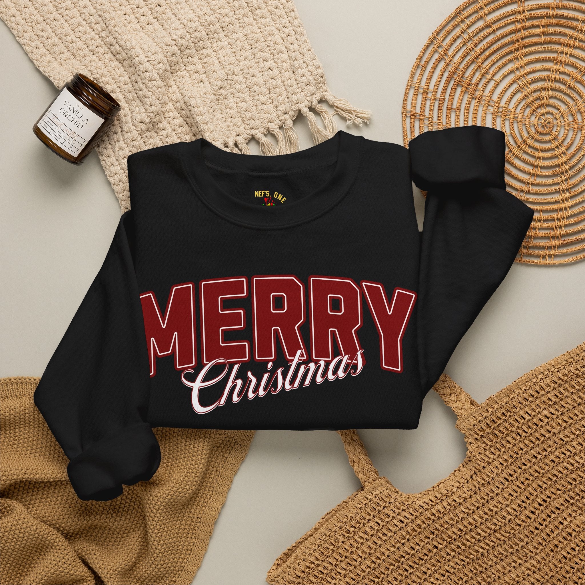 Merry Christmas Holiday Crewneck Sweatshirt