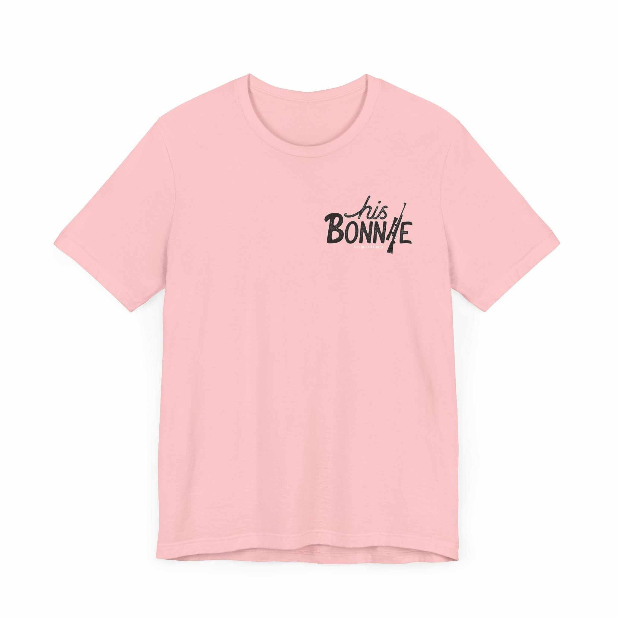 His Bonnie to Her Clyde Valentine Casual Soft Unisex Jersey Crew Neck T-ShirtClyde Valentine Casual Soft Unisex Jersey Crew Neck Short Sleeve Tee Express Delivery
