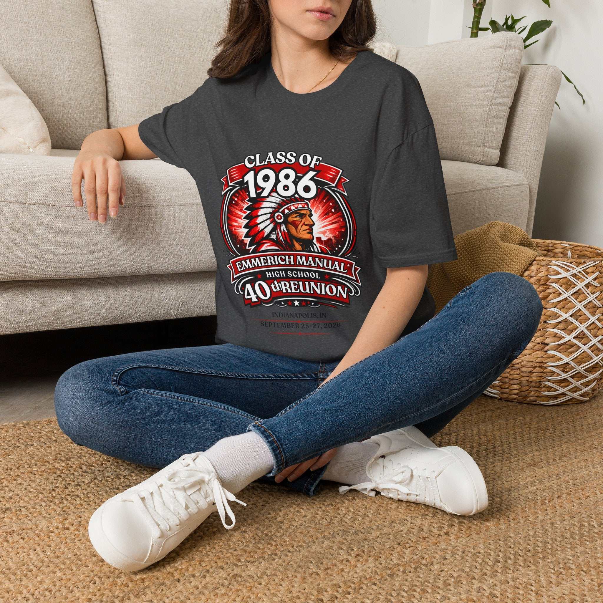 Class of 1986 40th Reunion T-Shirt — Emmerich Manual High School Alumni Tee - Another Customized Smile