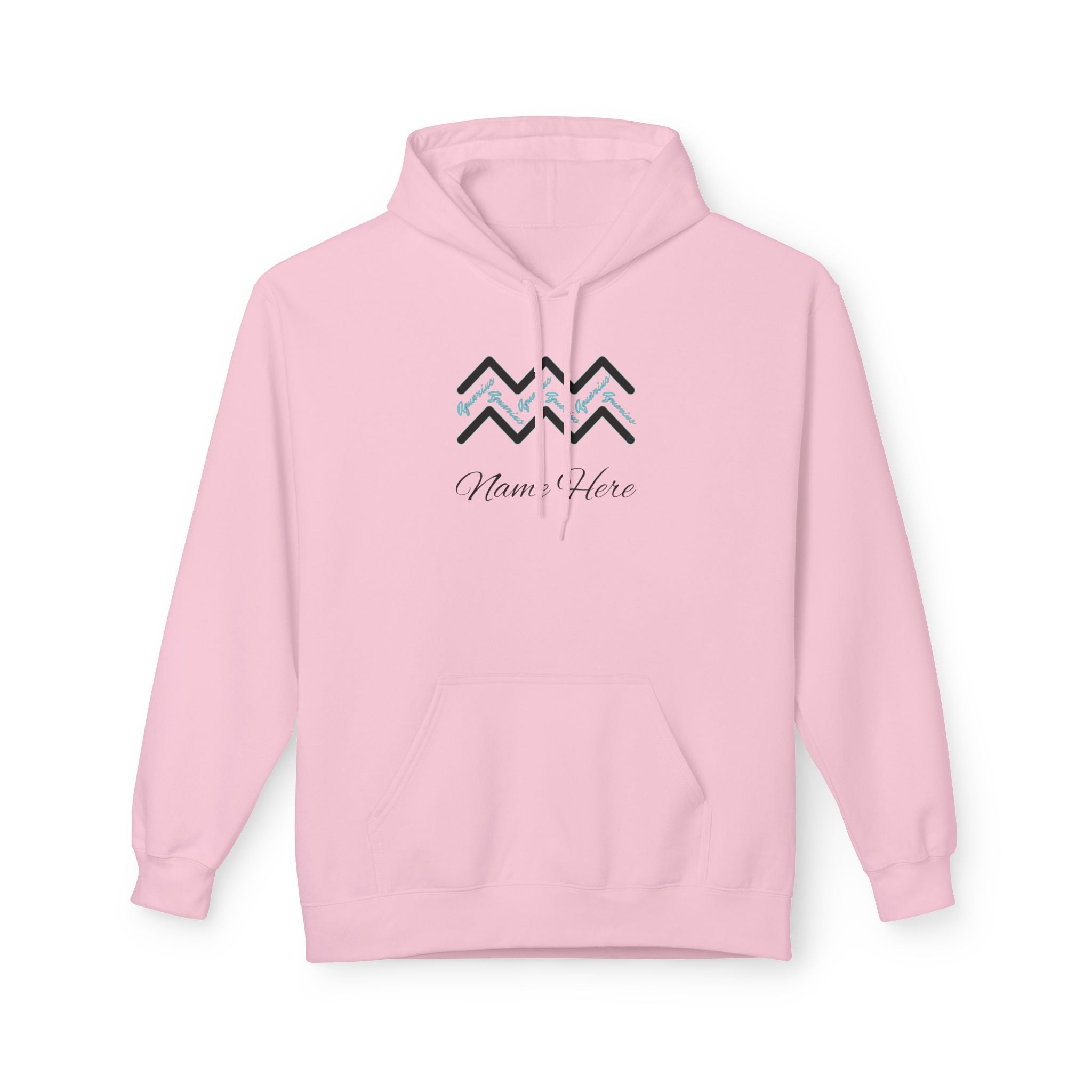 Customizable Aquarius Zodiac Hoodie — "Your Name Here" Watering Design