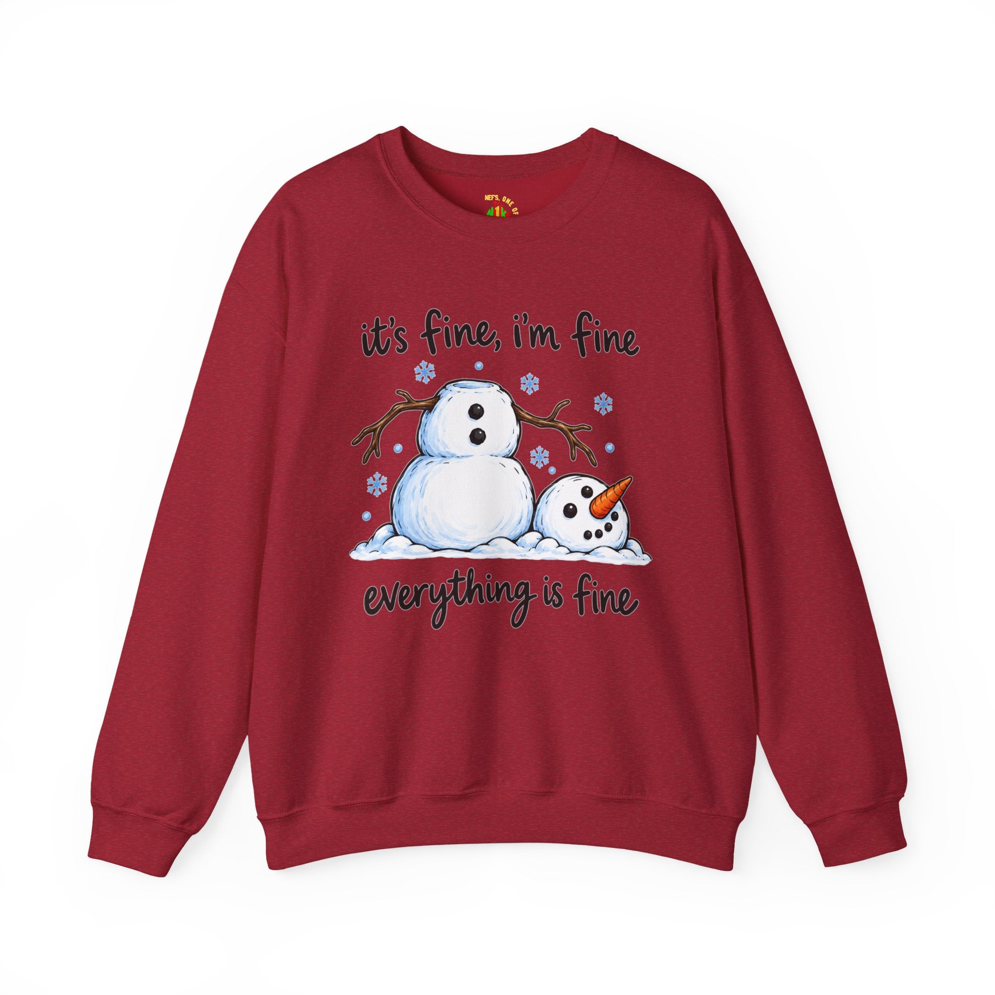 It’s Fine, I’m Fine, Everything Is Fine Snowman Christmas Sweatshirt