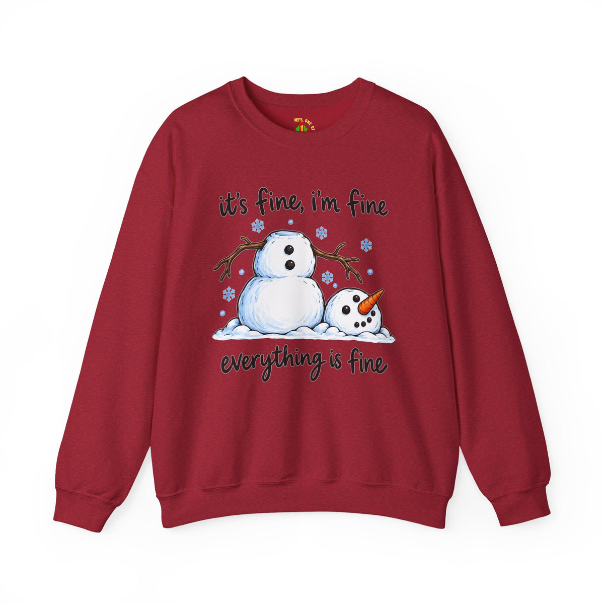 It’s Fine, I’m Fine, Everything Is Fine Snowman Christmas Sweatshirt