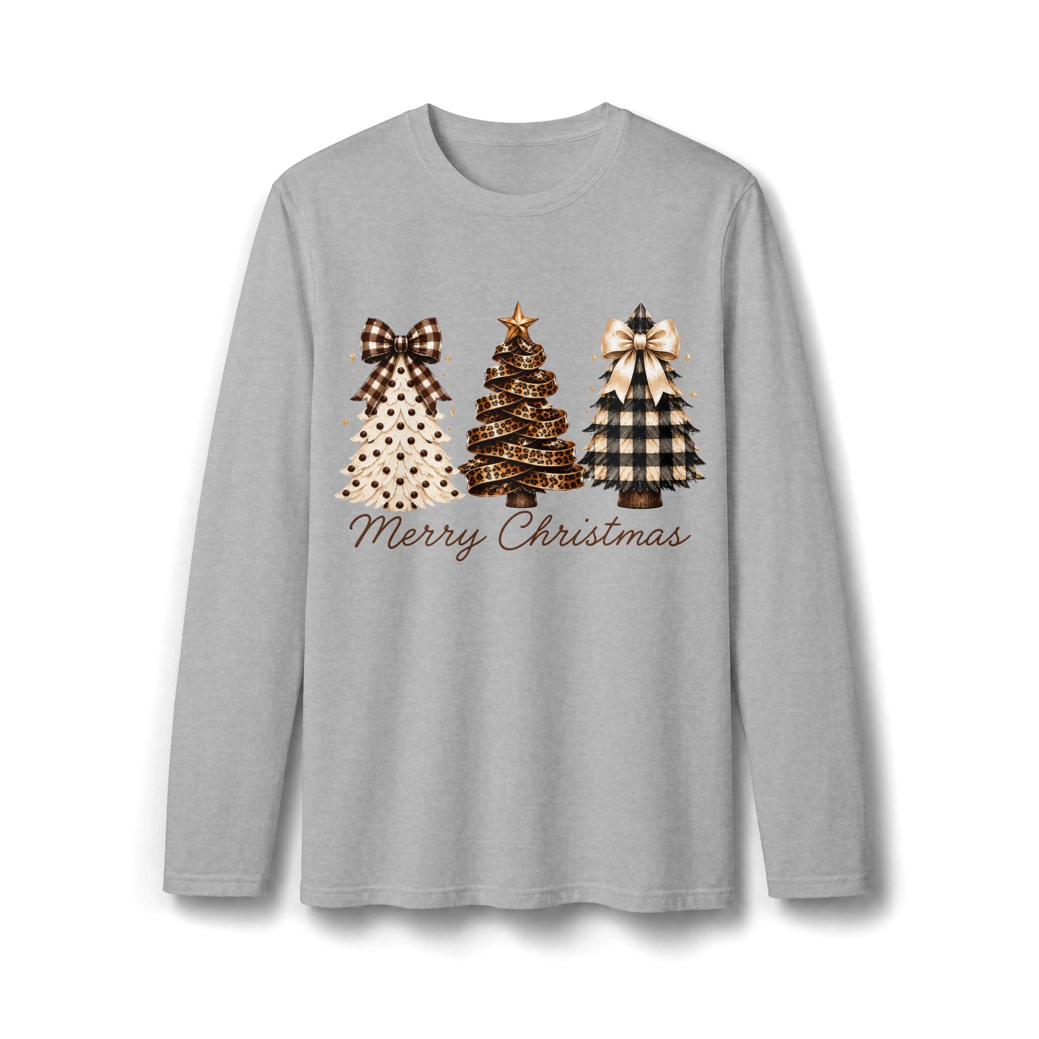 Merry Christmas Gingerbread Christmas Tree Long Sleeve T-Shirt