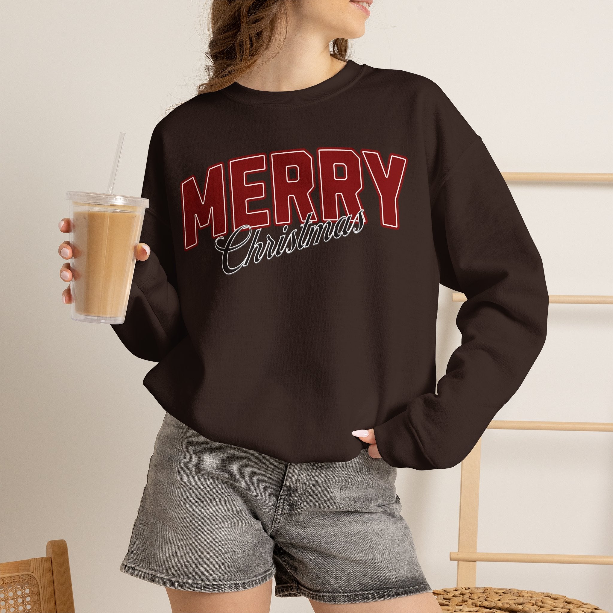 Merry Christmas Personalized Family Name Sweatshirt
