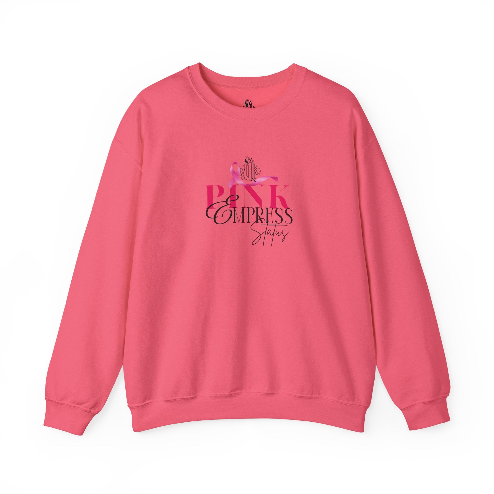 N1K Pink Empress Status Cancer Awareness Crewneck Sweatshirt - Pink Ribbon "PINK" Design
