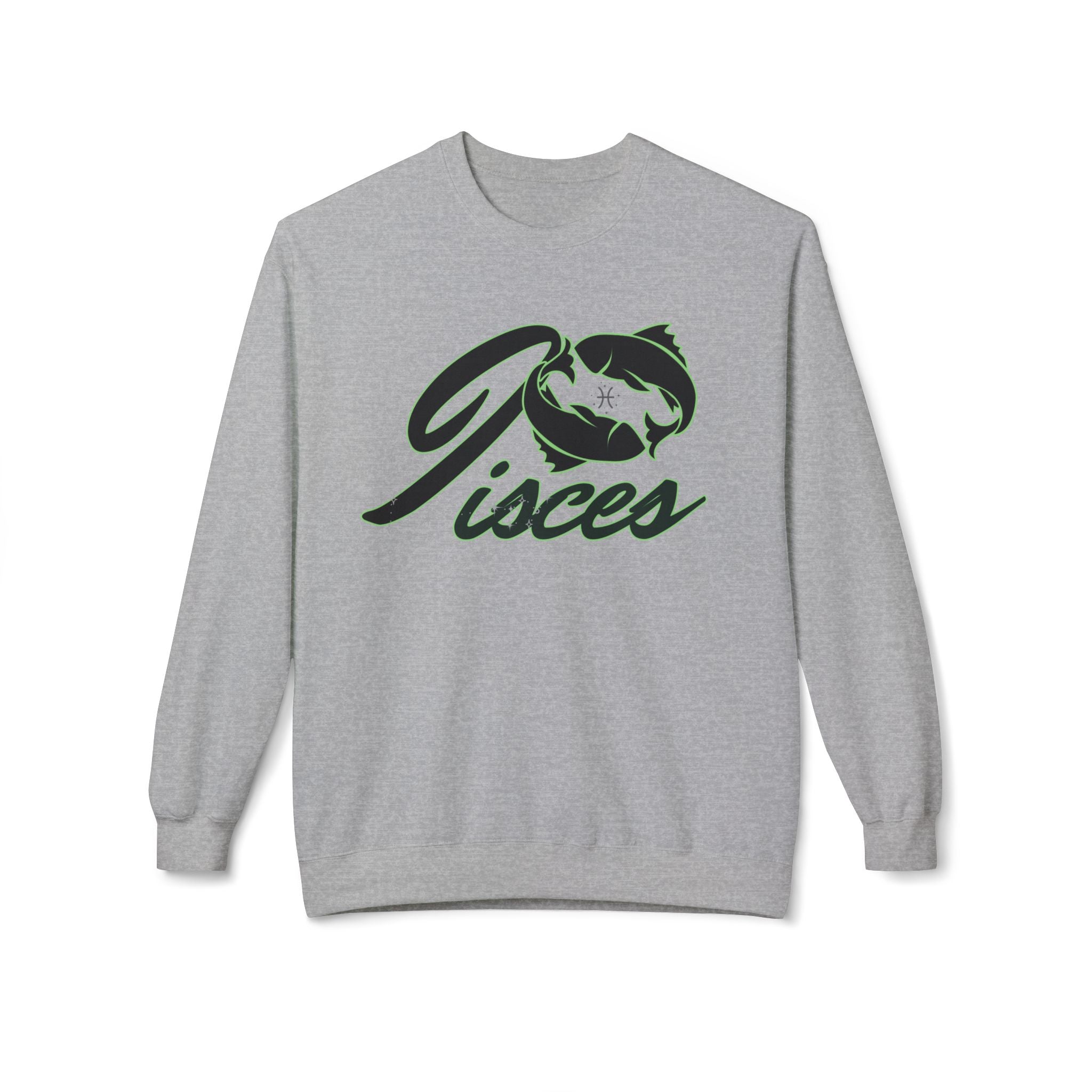 Pisces Zodiac Crewneck Sweatshirt — Astrological Fish Graphic