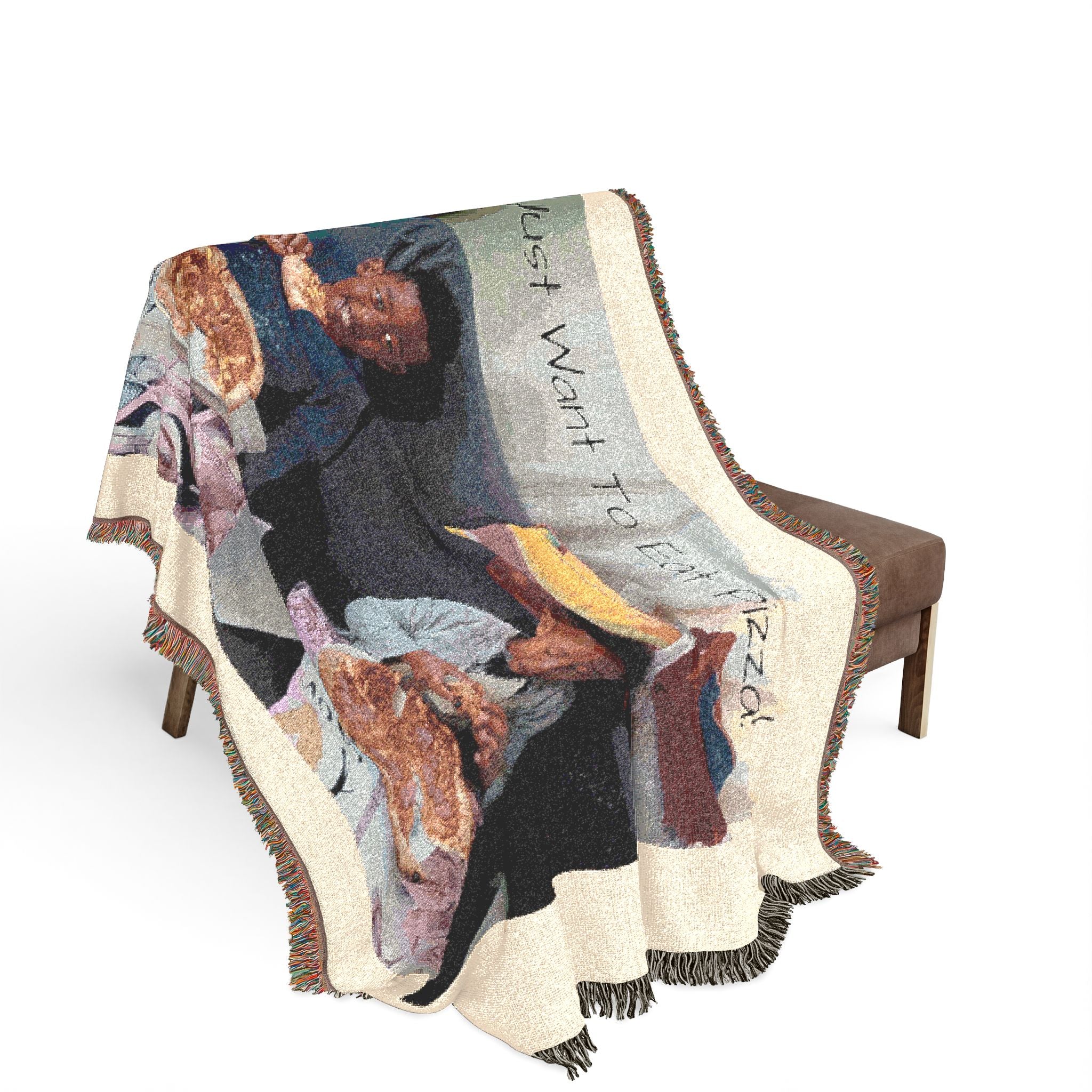 Customizable Woven Blanket — Add Your Text, Personalized Cozy Throw