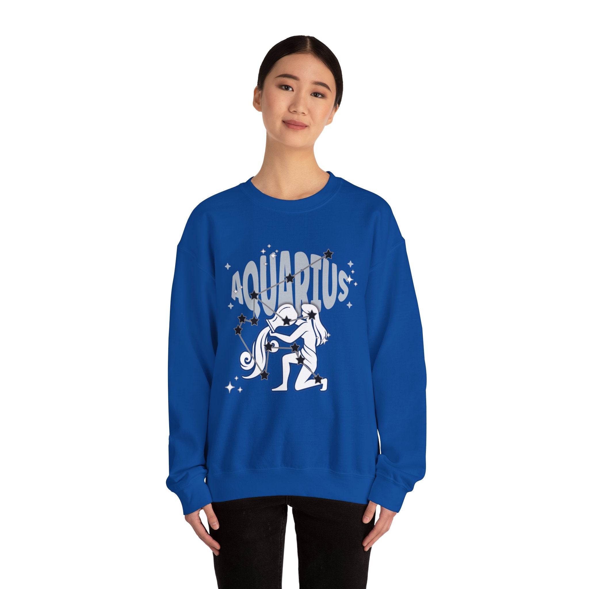 Aquarius Zodiac Casual classic unisex heavy blend crewneck sweatshirtSweatshirtAquarius Zodiac Casual classic unisex heavy blend crewneck sweatshirt