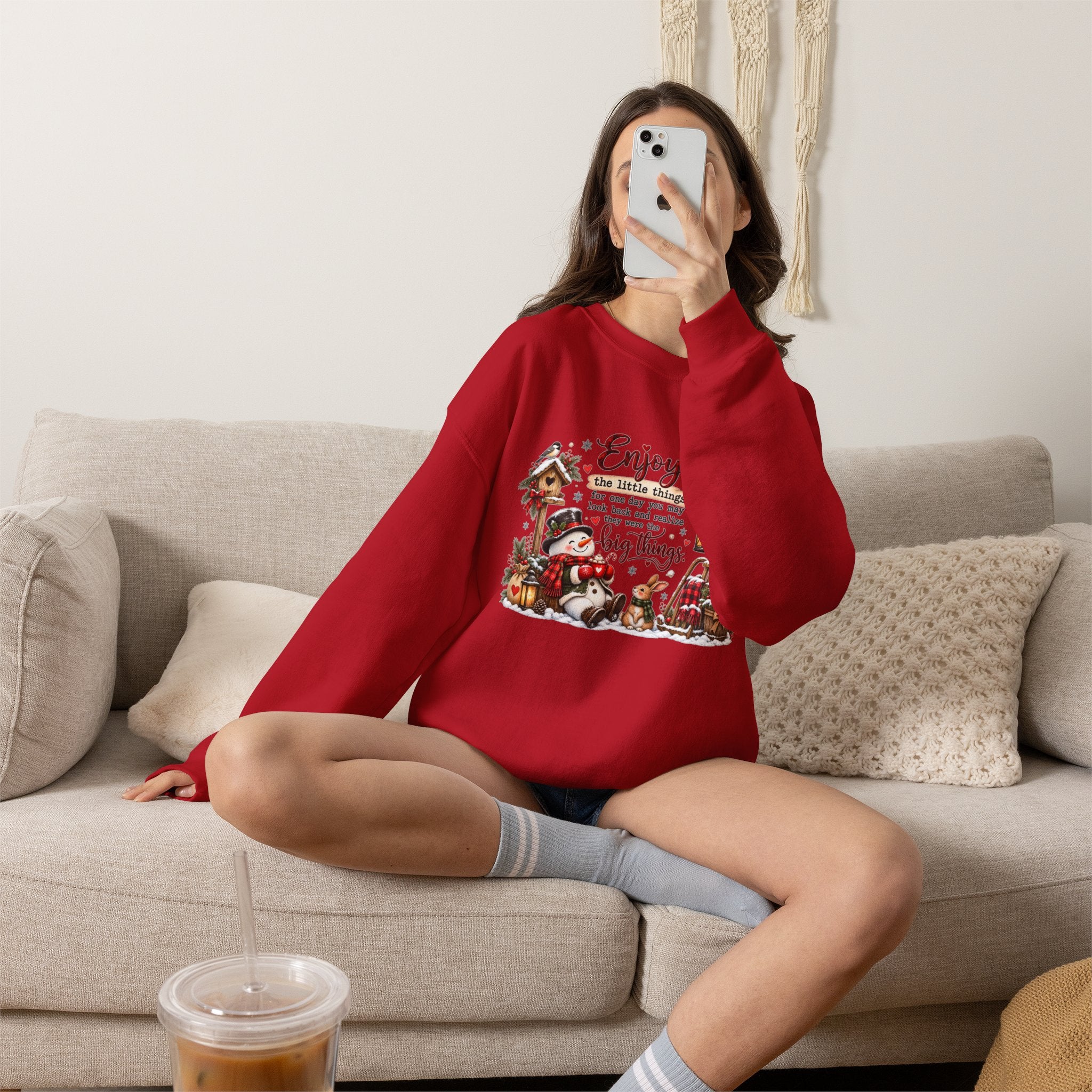 Enjoy the Little Things Christmas Crewneck Sweatshirt