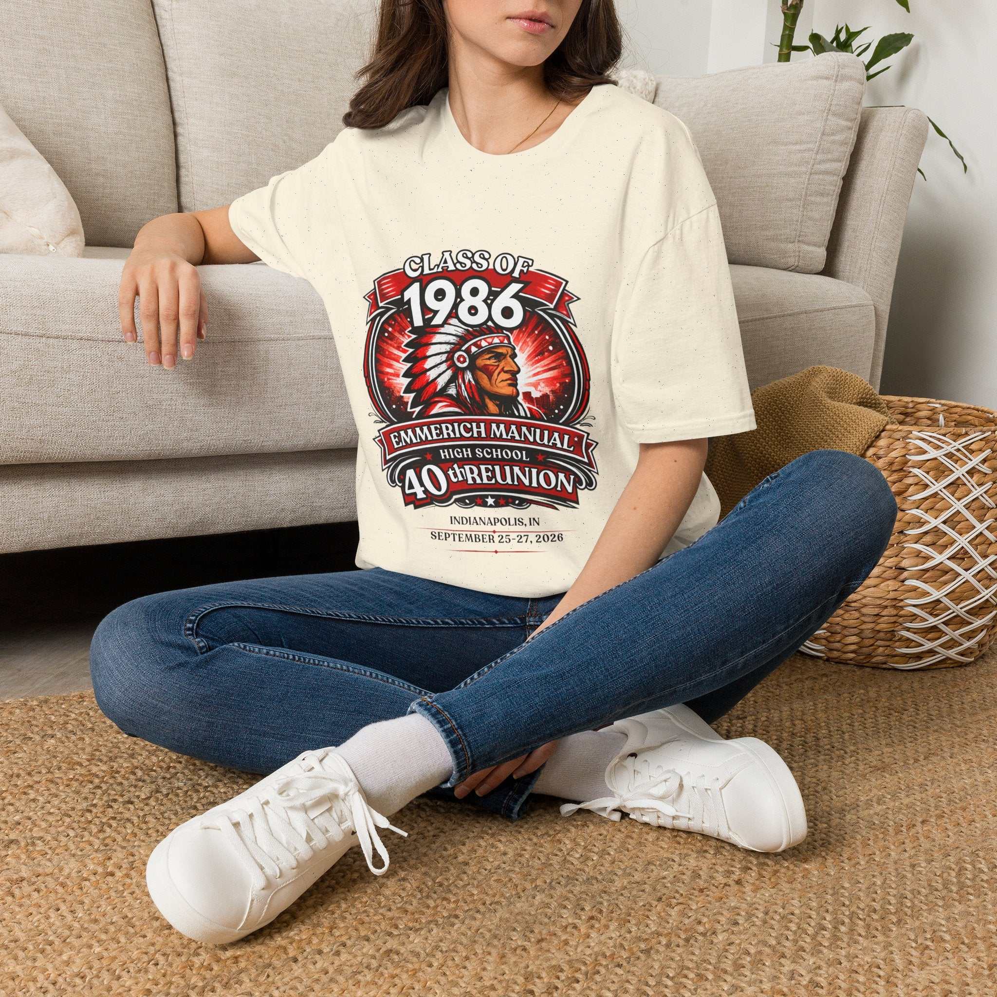 Class of 1986 40th Reunion T-Shirt — Emmerich Manual High School Alumni Tee - Another Customized Smile