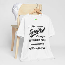 Spoiled Queen Unisex Jersey Tee - Cute Gift for Girlfriends