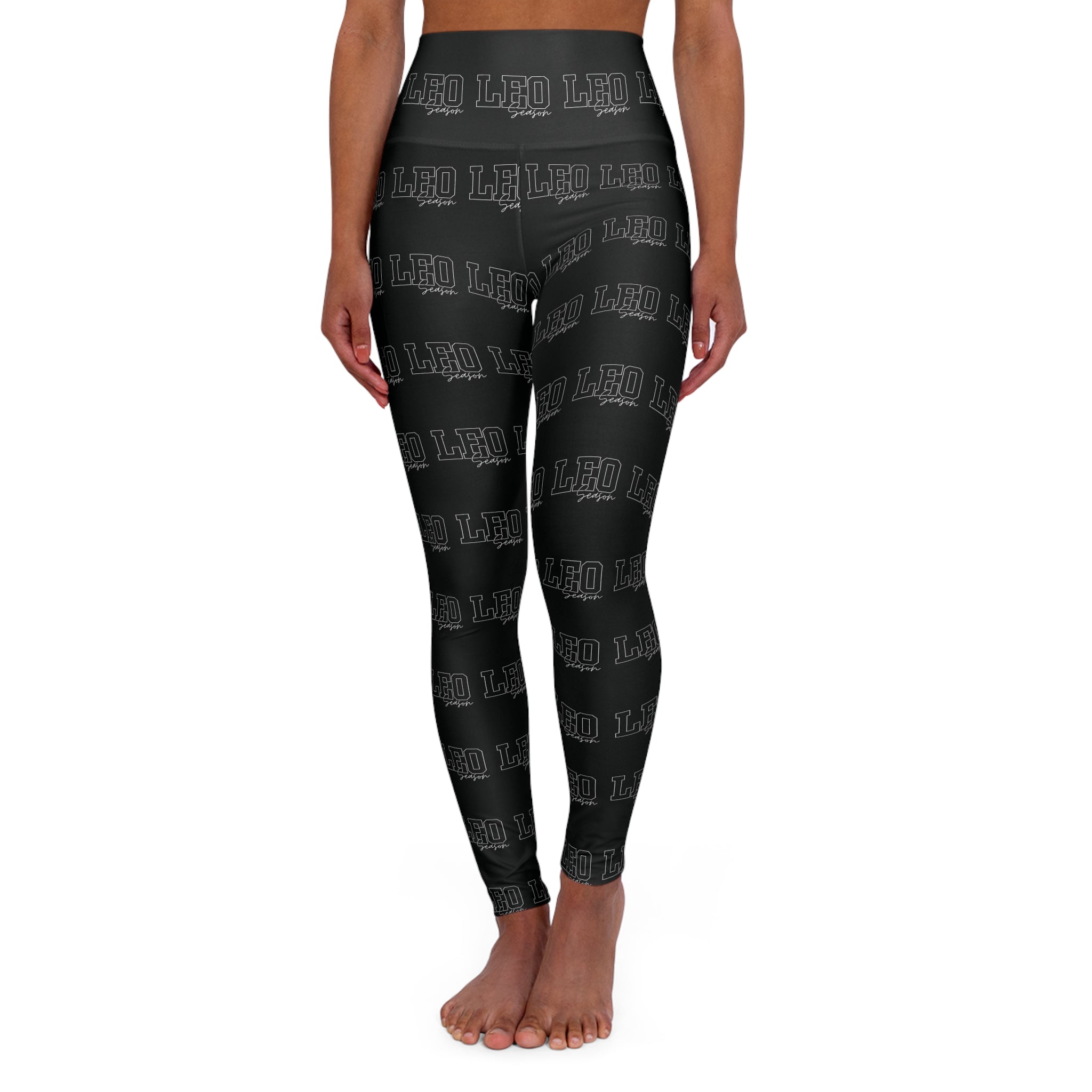 Leo Season Stylish High Waisted Yoga Leggings, Perfect Fitness BottomsAll Over PrintsLeo Season