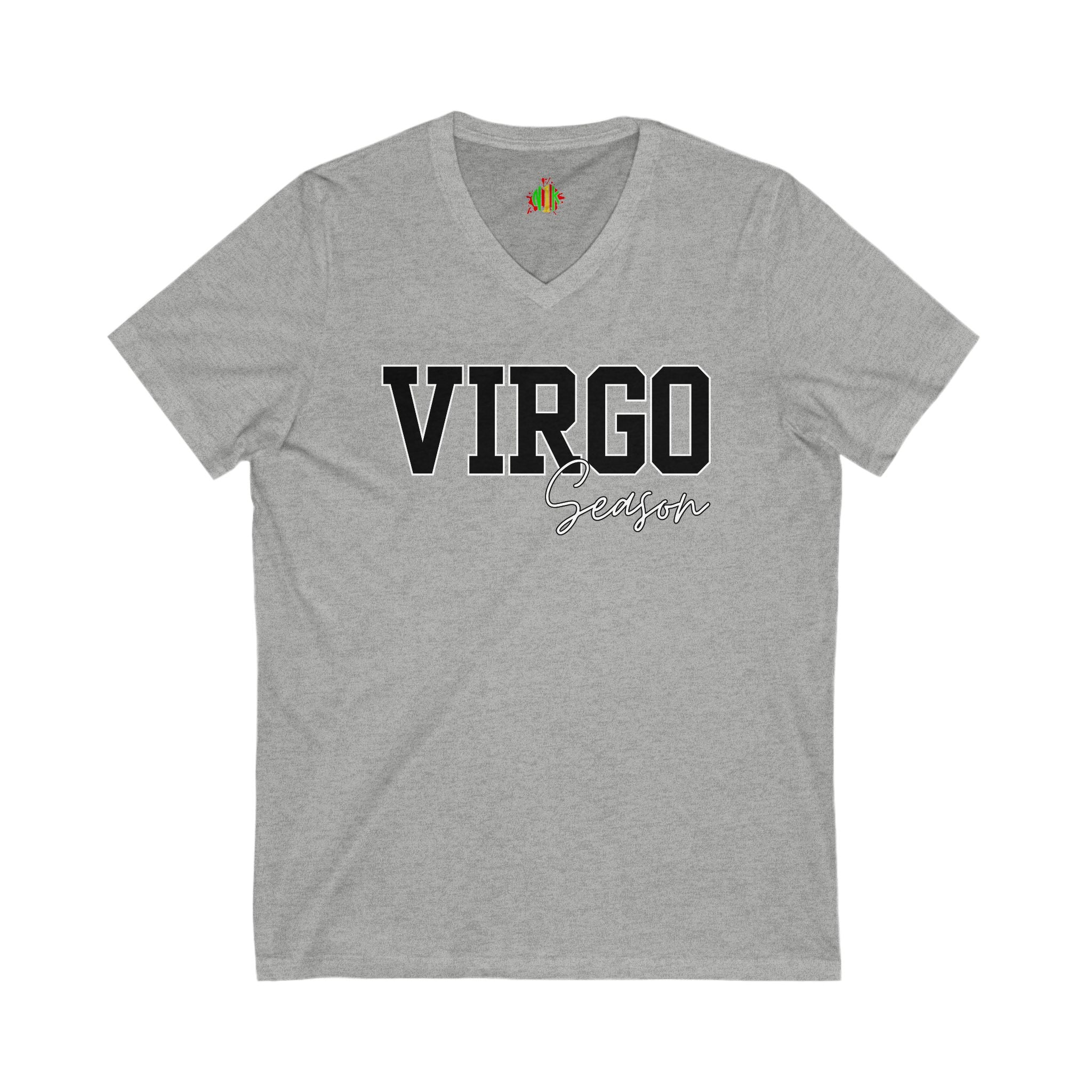 Virgo Zodiac V-Neck Tee, Astrology Shirt, Horoscope Top, Birthday Gift, Unisex Tee, Casual Wear