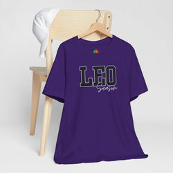 Leo Season Unisex Jersey Tee, Horoscope Shirt, Astrology Gift, Birthday Wear, Zodiac Fashion, Personalized Astrology Apparel