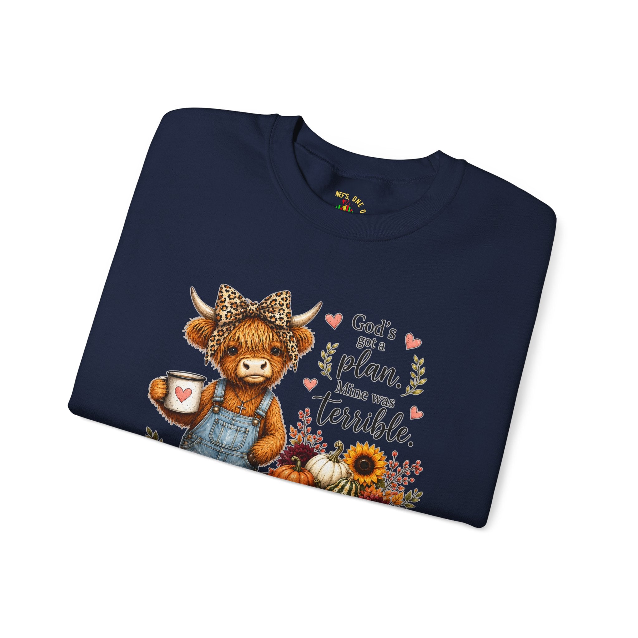 God’s Plan, Mine Was Terrible Bear Fall Crewneck Sweatshirt
