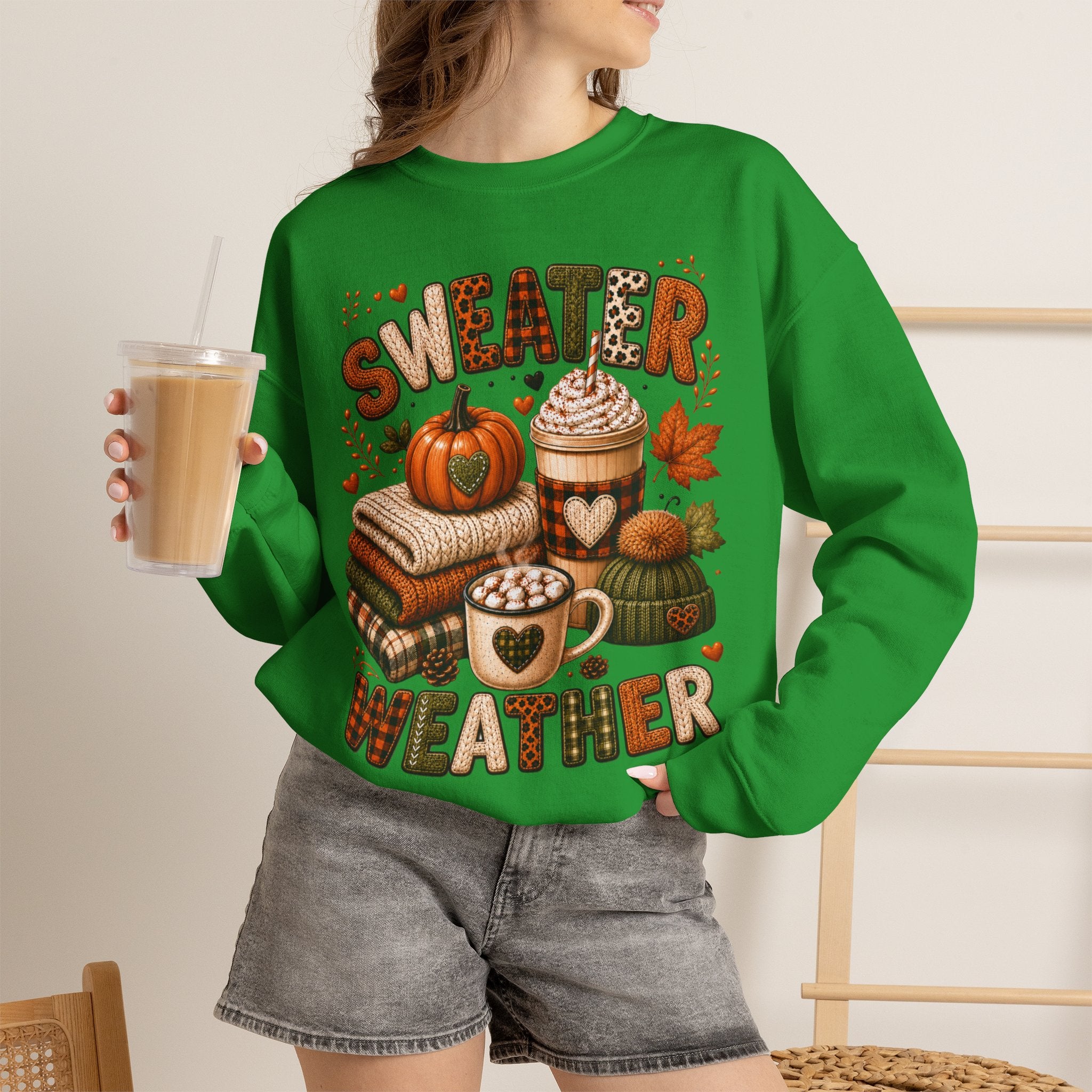 Sweater Weather Autumn Crewneck Sweatshirt