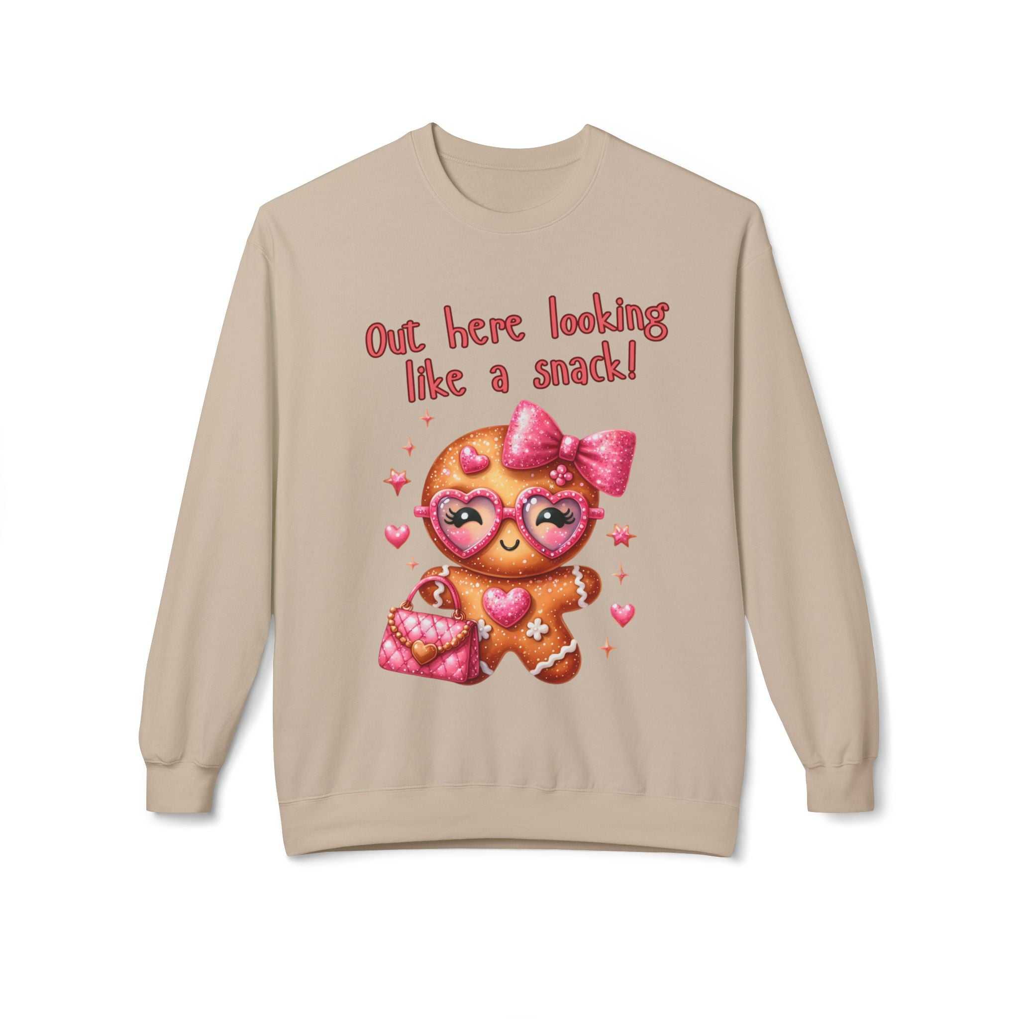 Gingerbread 'Out Here Looking Like a Snack' SweatshirtSweatshirtGingerbread sweatshirt