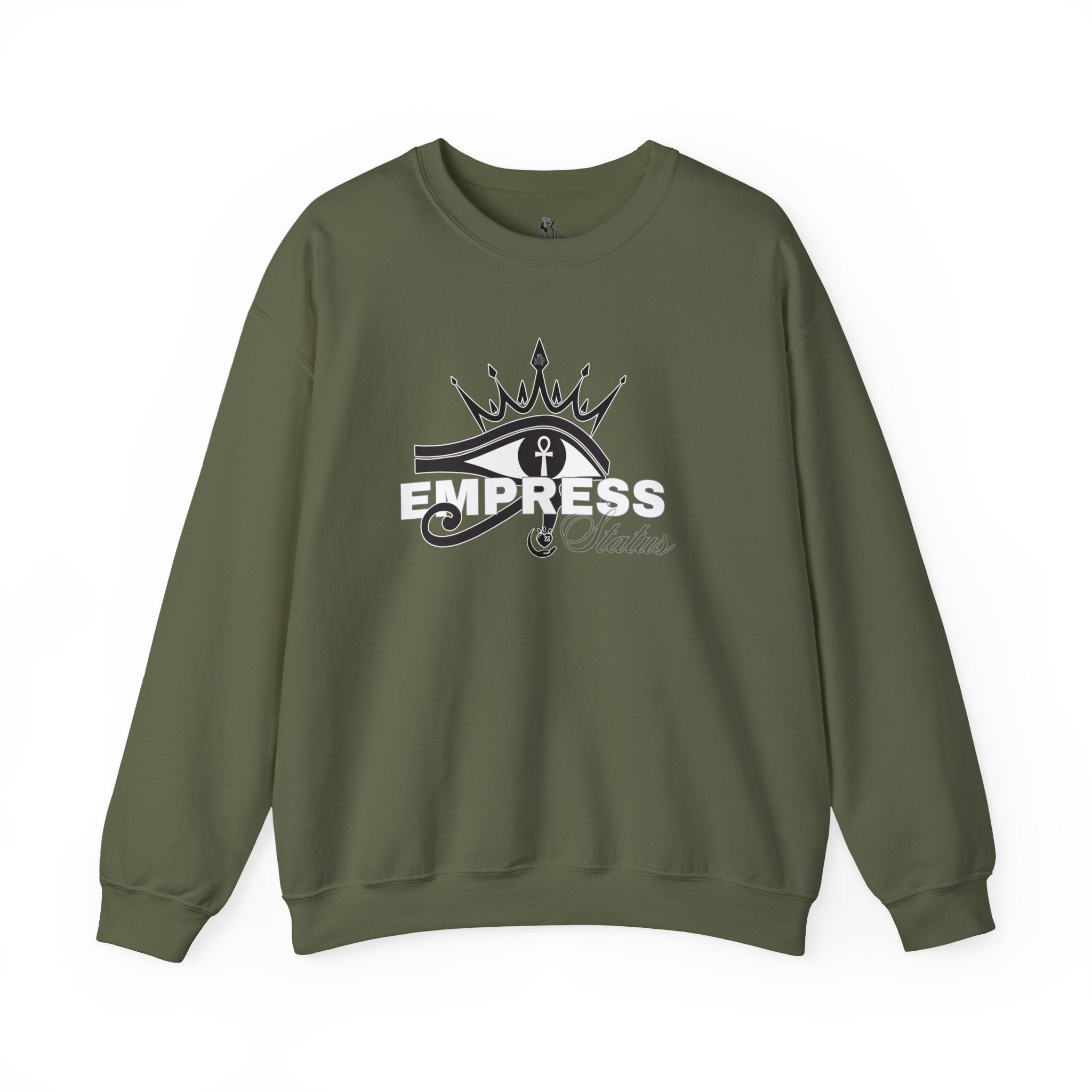 Eye of Horus Crown Empress Sweatshirt — Egyptian Protective Symbol Tee