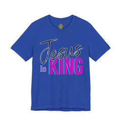 Faith-Inspired Unisex Tee | Jesus Is King Graphic T-Shirt, Christian Apparel, Religious Gift, Casual Wear, Church Outing