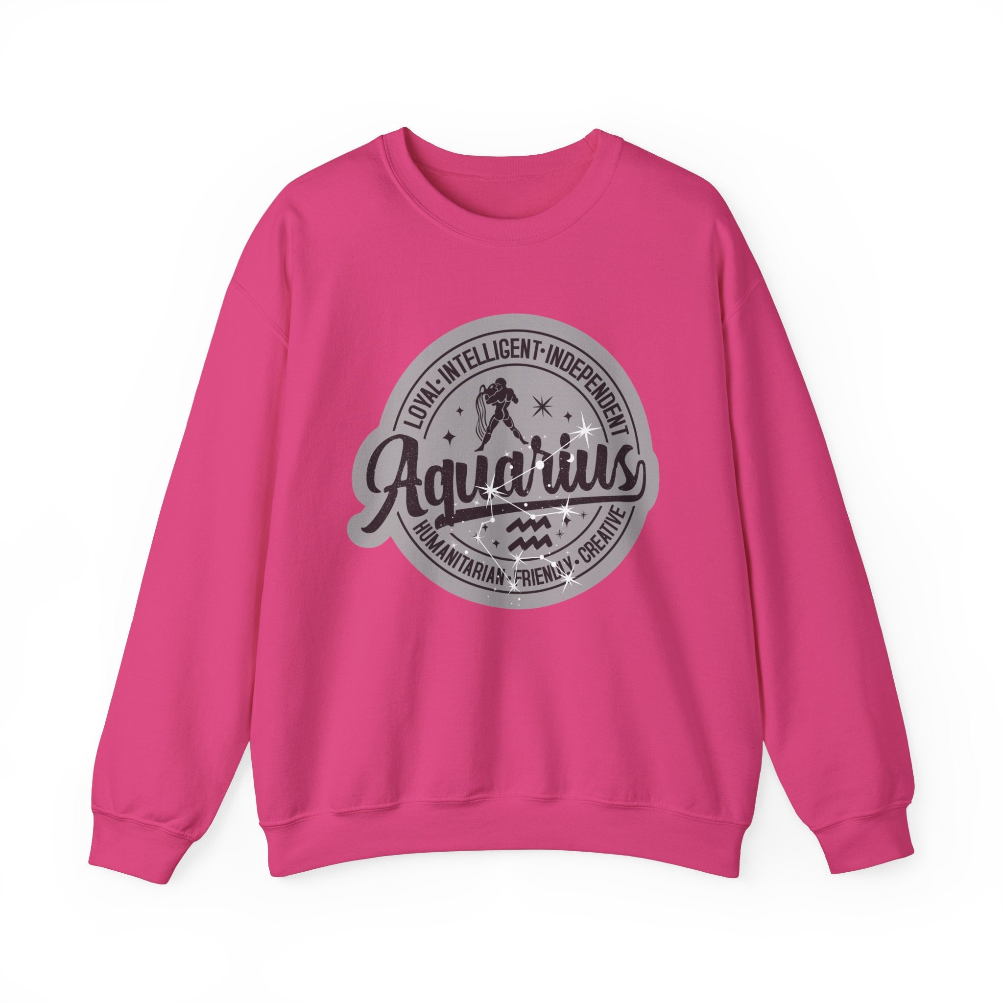 Aquarius Zodiac Unisex Casual Crewneck Sweatshirt