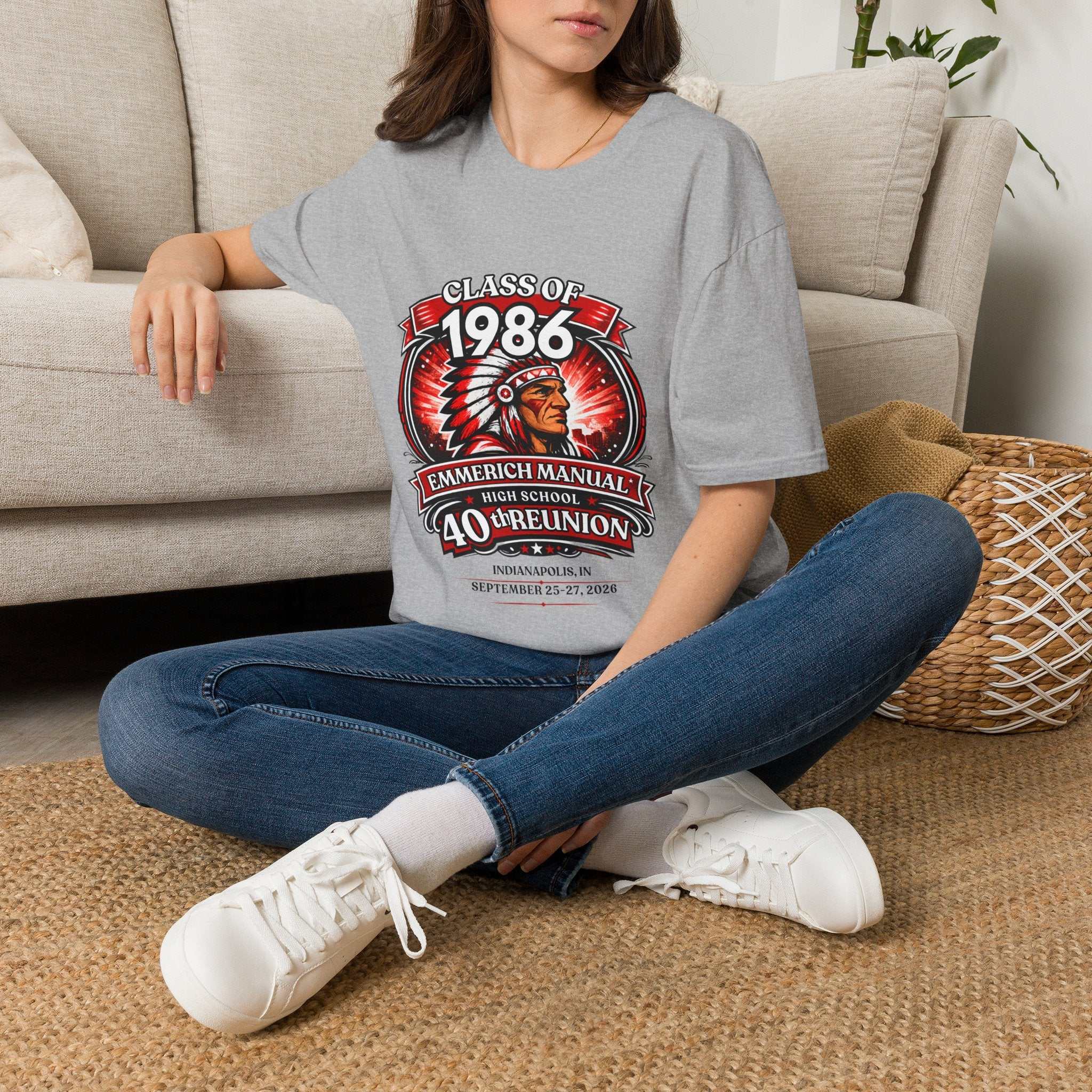 Class of 1986 40th Reunion T-Shirt — Emmerich Manual High School Alumni Tee - Another Customized Smile