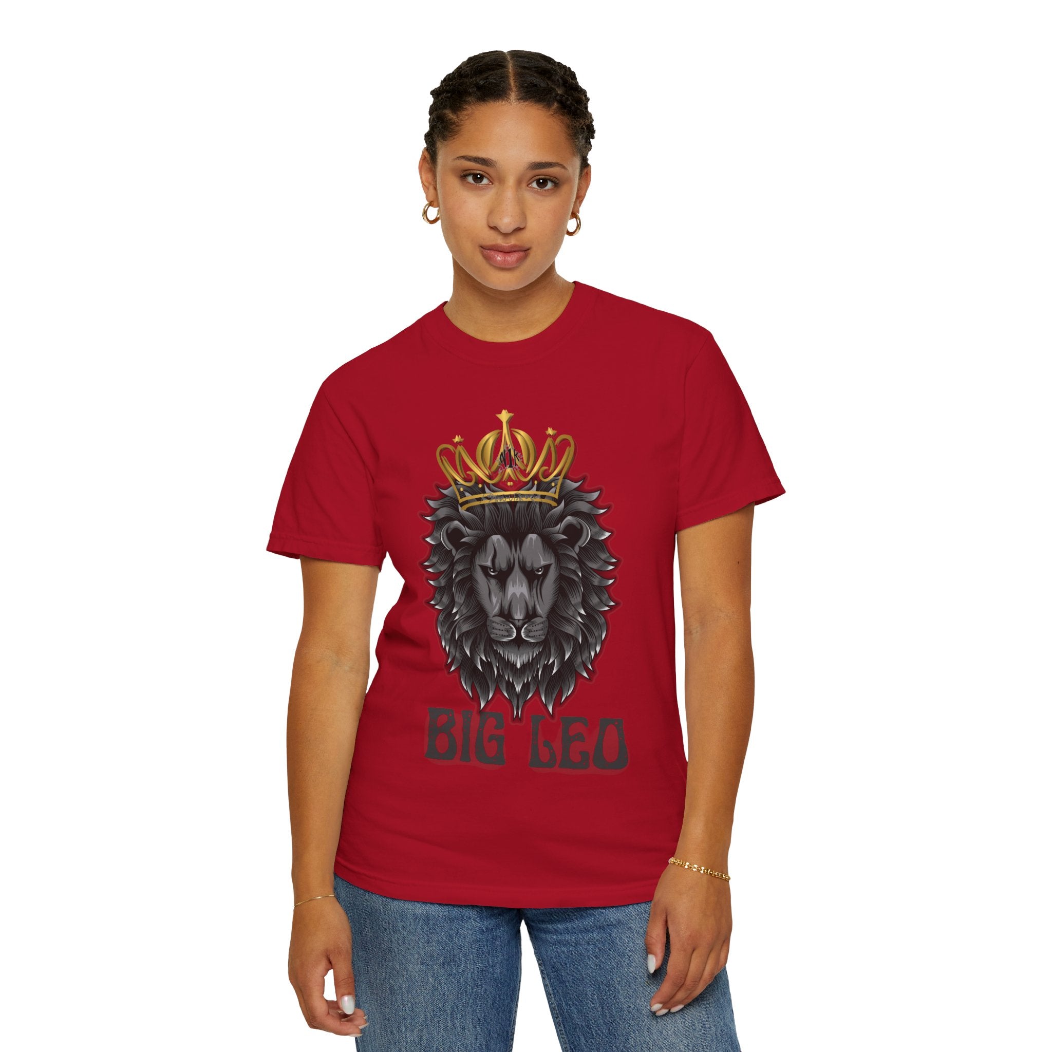 Big Leo Lion Graphic T-Shirt, Unisex Tee, Animal Lover Gift, Birthday Shirt, Astrology Apparel, Comfortable Everyday Wear