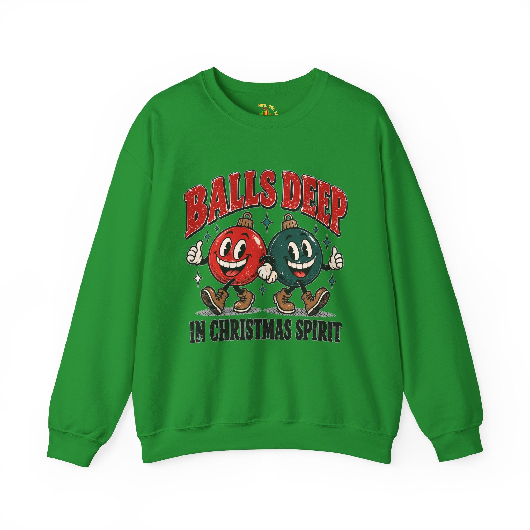 Balls Deep in Christmas Spirit Crewneck Sweatshirt